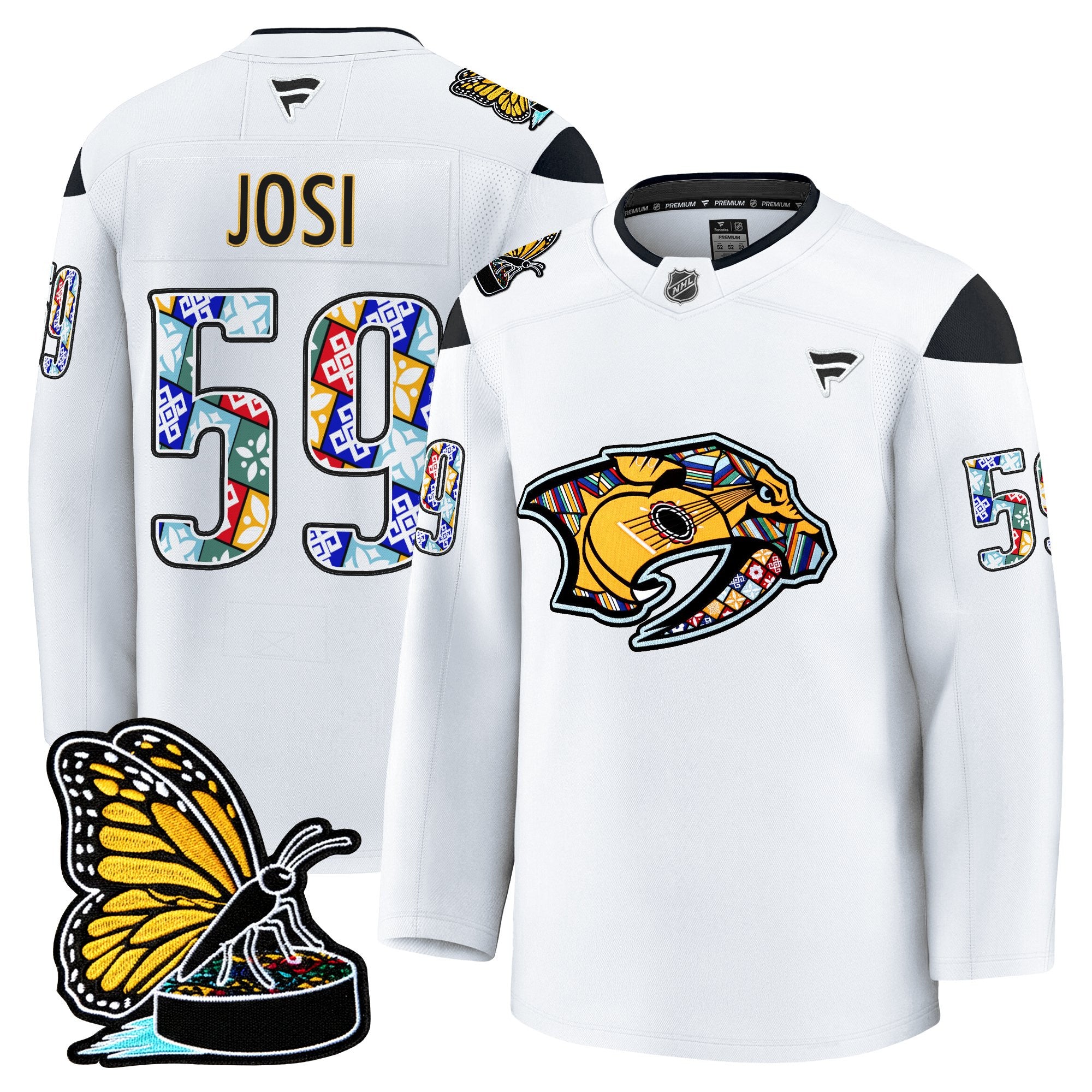 Men's Nashville Predators 2025 Hispanic Music Heritage Night Premium Jersey - All Stitched