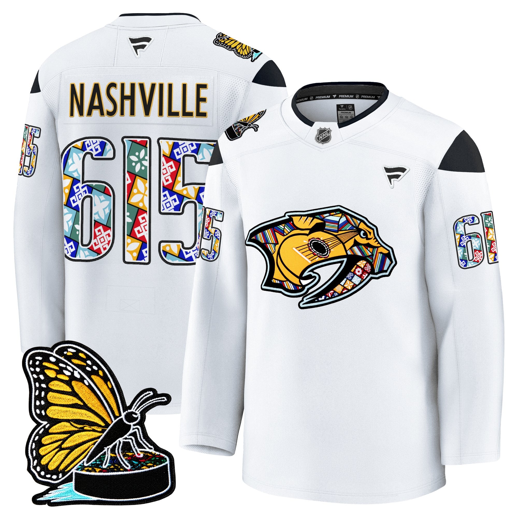 Men's Nashville Predators 2025 Hispanic Music Heritage Night Premium Jersey - All Stitched