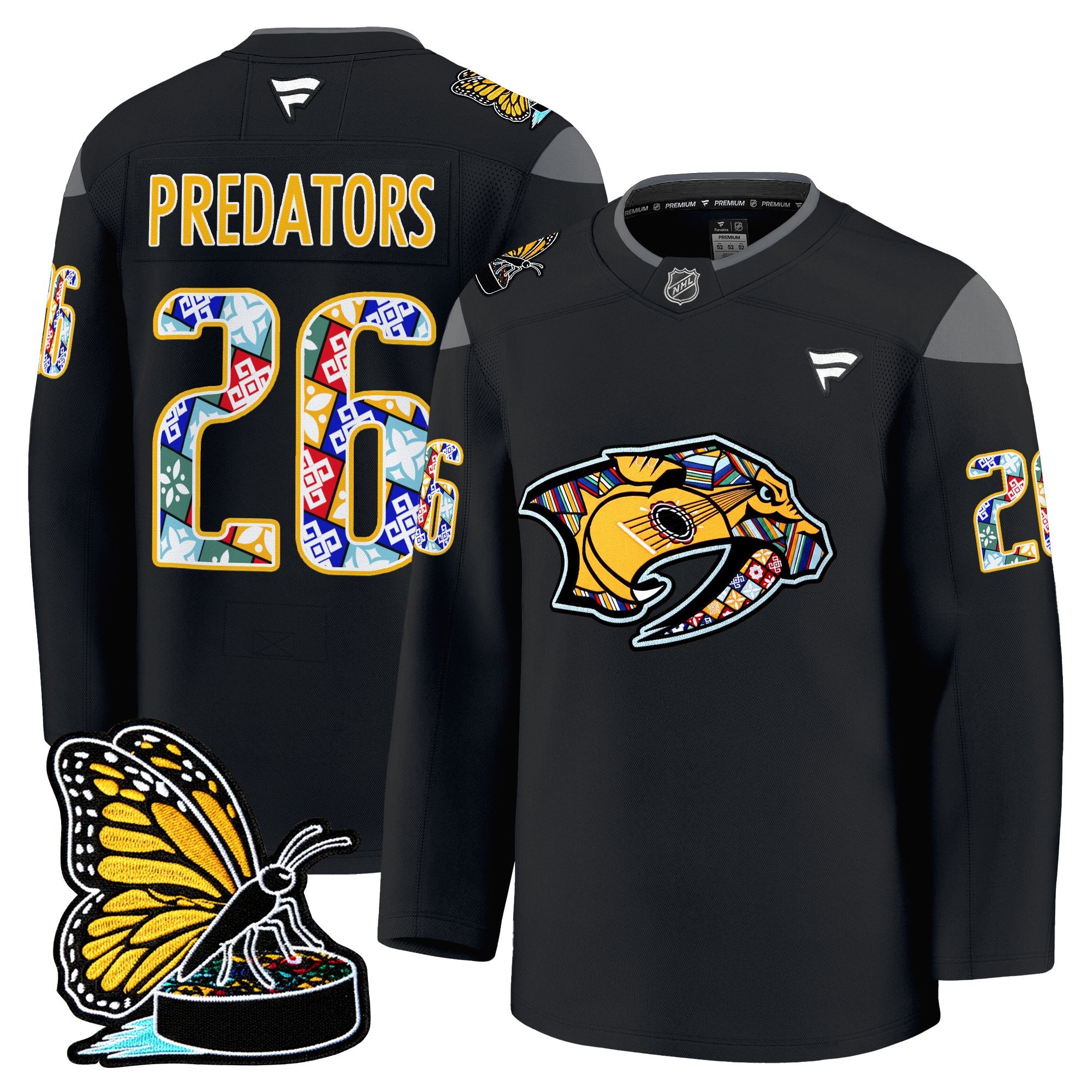 Men's Nashville Predators 2025 Hispanic Music Heritage Night Premium Jersey - All Stitched