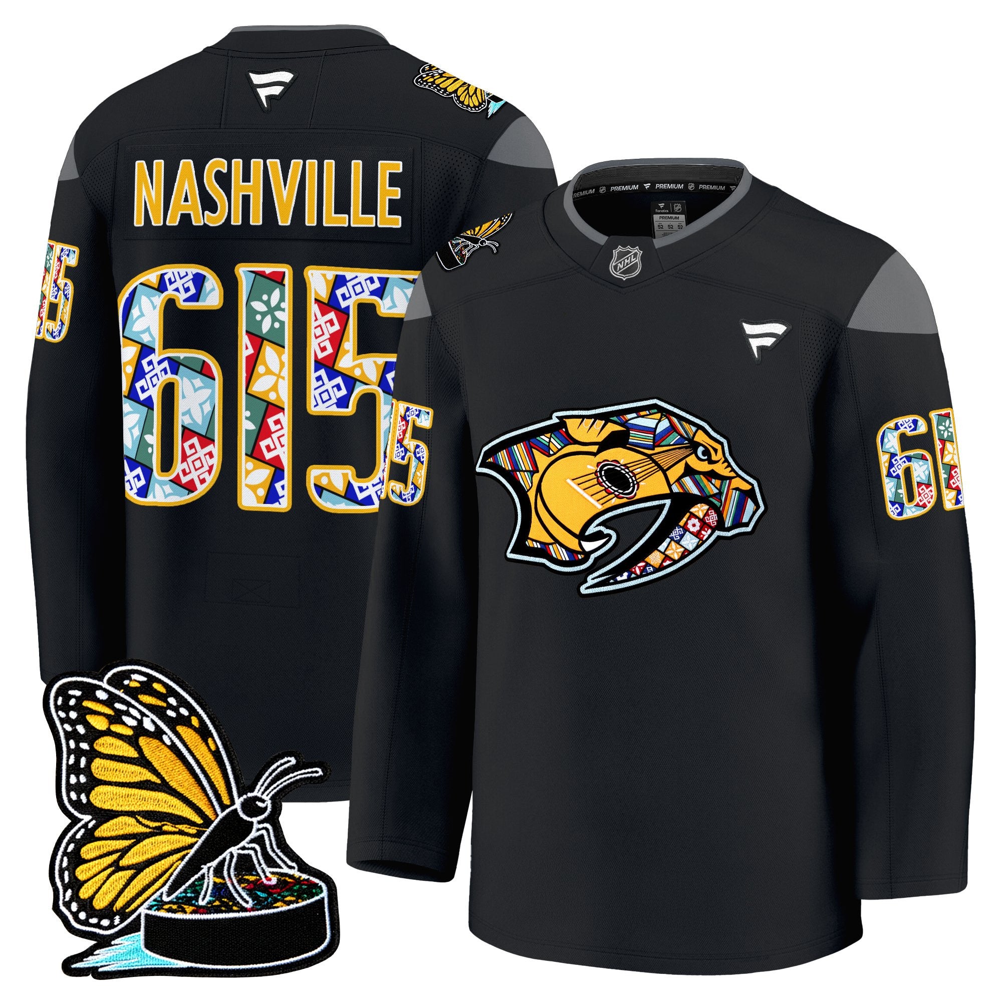 Men's Nashville Predators 2025 Hispanic Music Heritage Night Premium Jersey - All Stitched