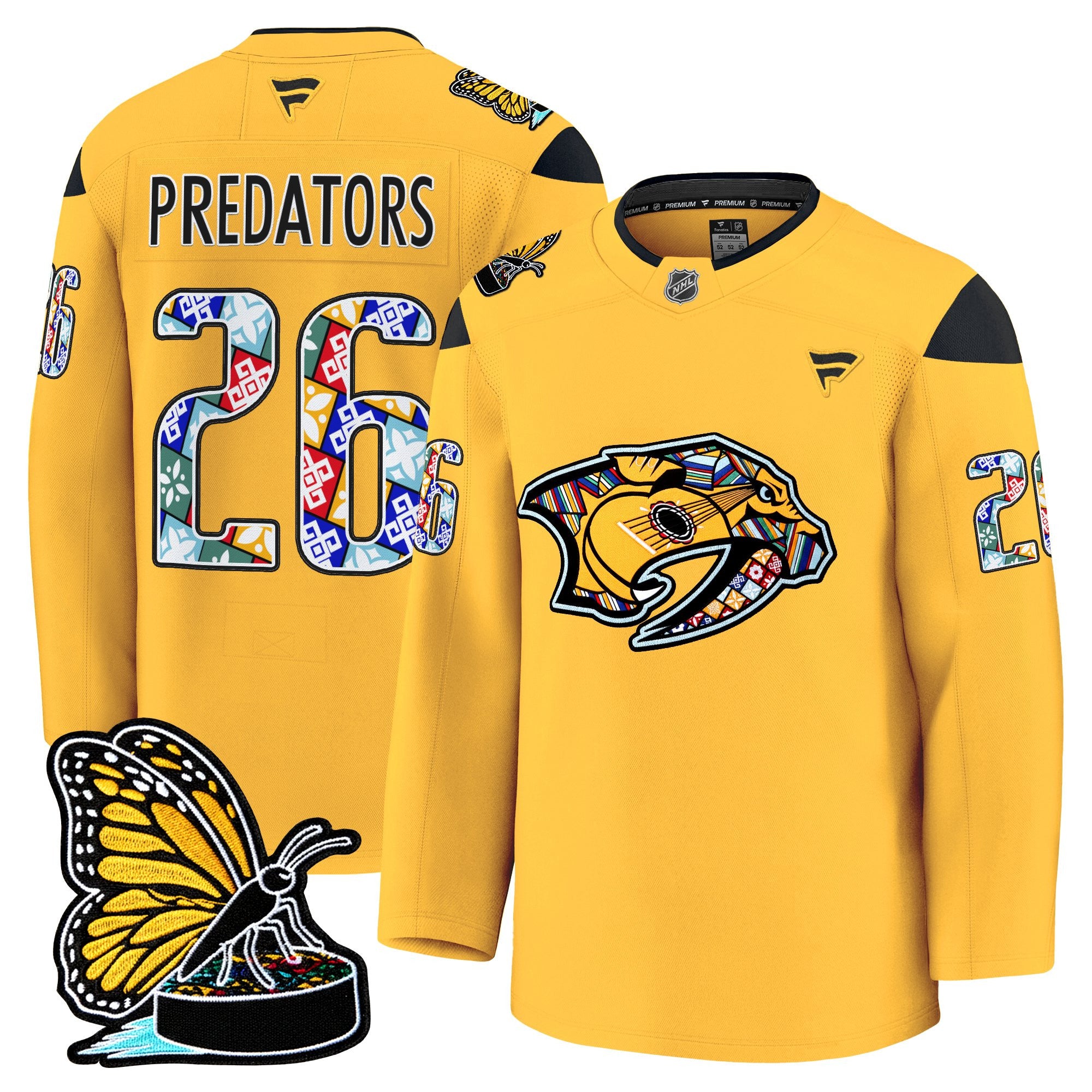 Men's Nashville Predators 2025 Hispanic Music Heritage Night Premium Jersey - All Stitched