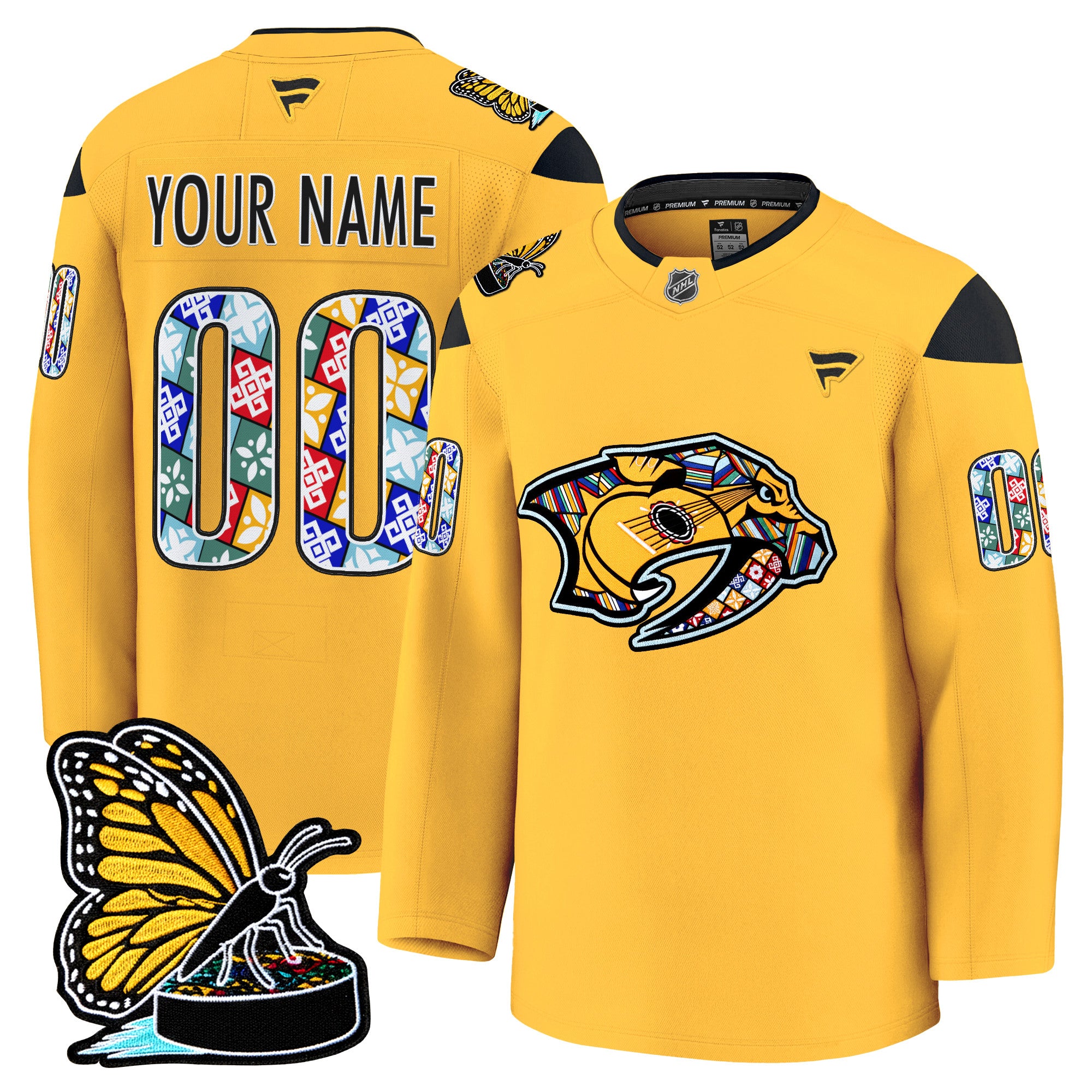Nashville Predators 2025 Hispanic Music Heritage Night Premium Custom Jersey - All Stitched