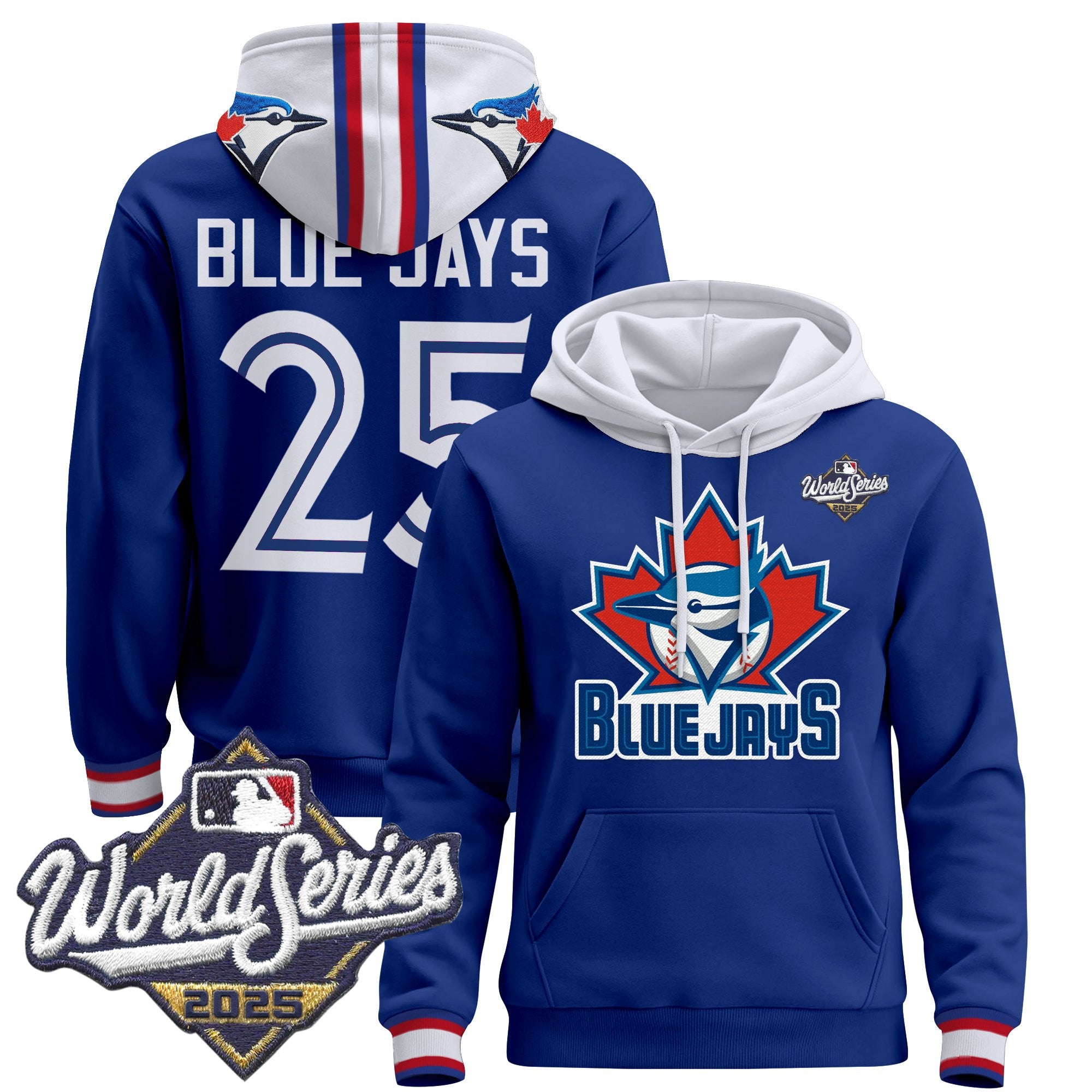 Men's Toronto Blue Jays 2025 World Series Premium Pullover Hoodie - All Stitched
