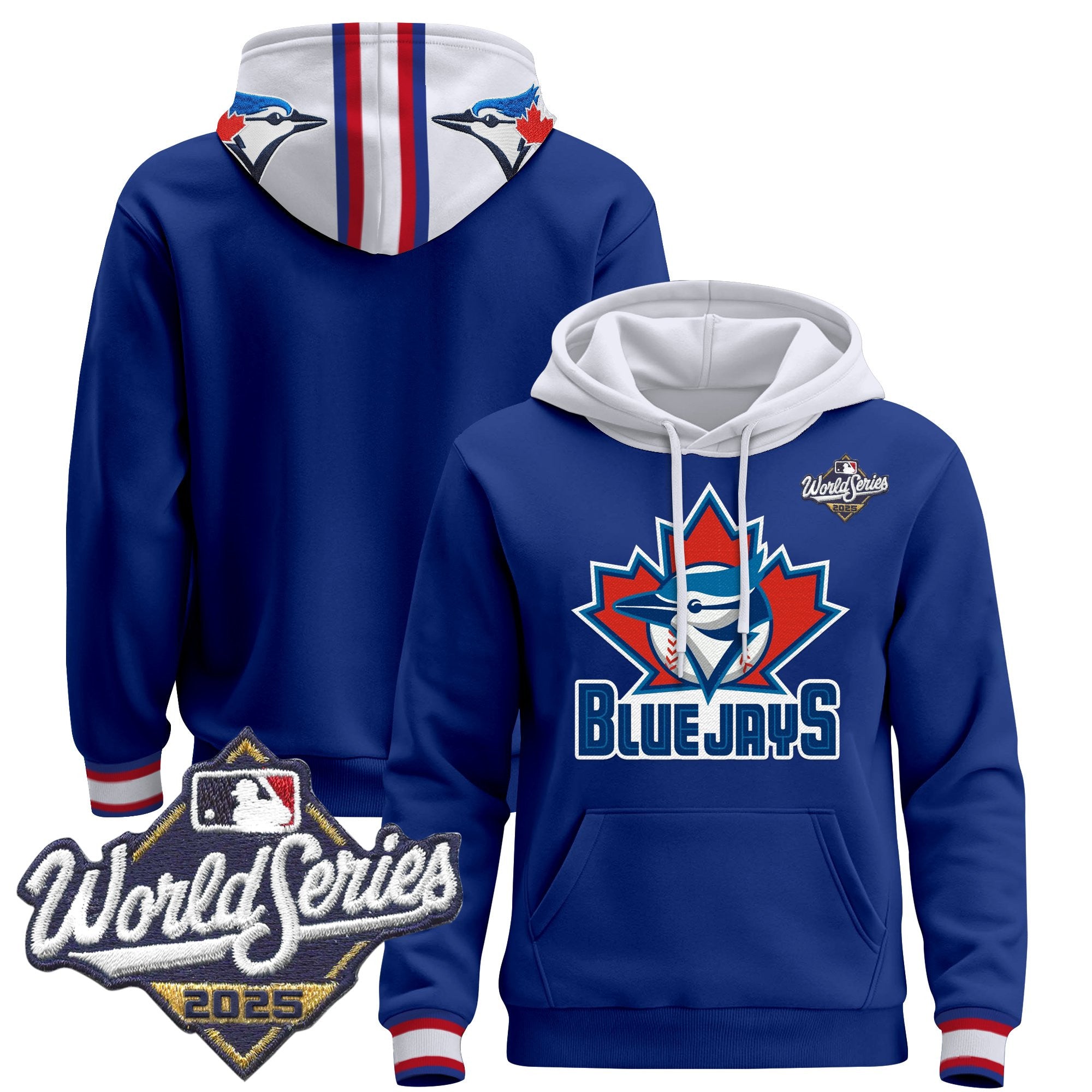 Men's Toronto Blue Jays 2025 World Series Premium Pullover Hoodie - All Stitched
