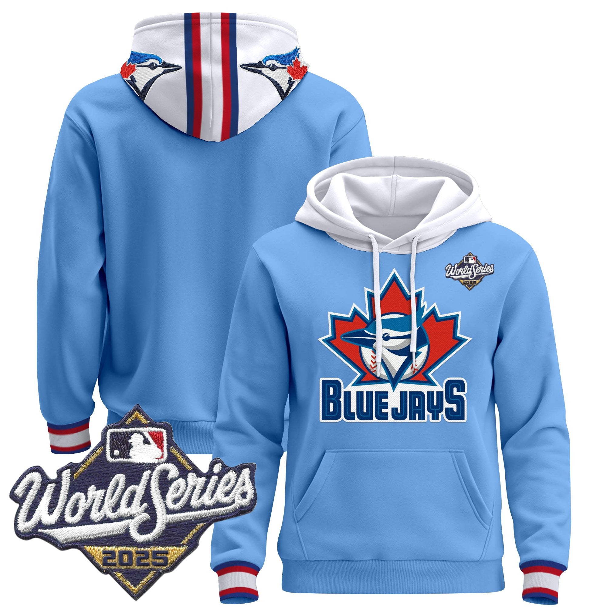 Men's Toronto Blue Jays 2025 World Series Premium Pullover Hoodie - All Stitched