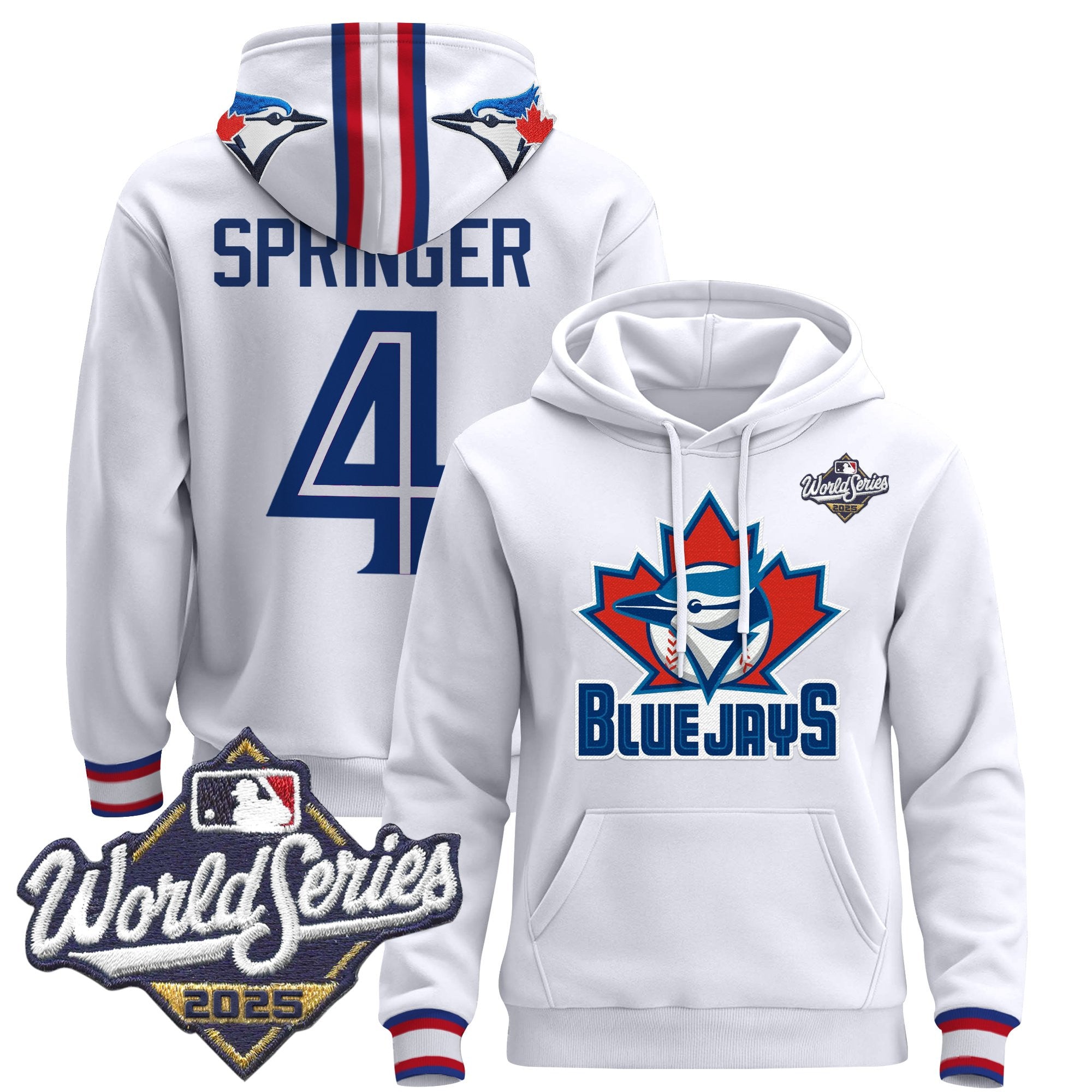 Men's Toronto Blue Jays 2025 World Series Premium Pullover Hoodie - All Stitched