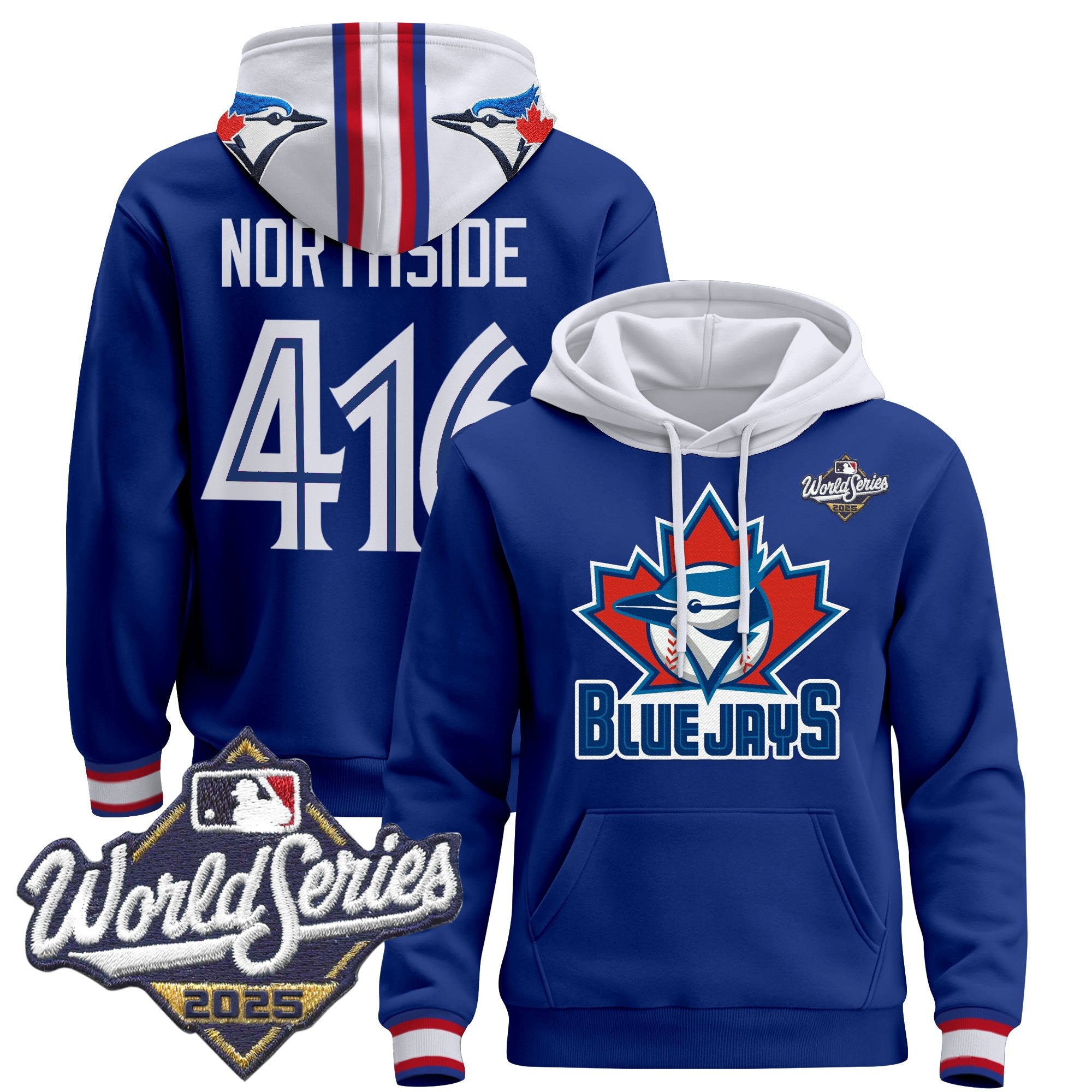Men's Toronto Blue Jays 2025 World Series Premium Pullover Hoodie - All Stitched