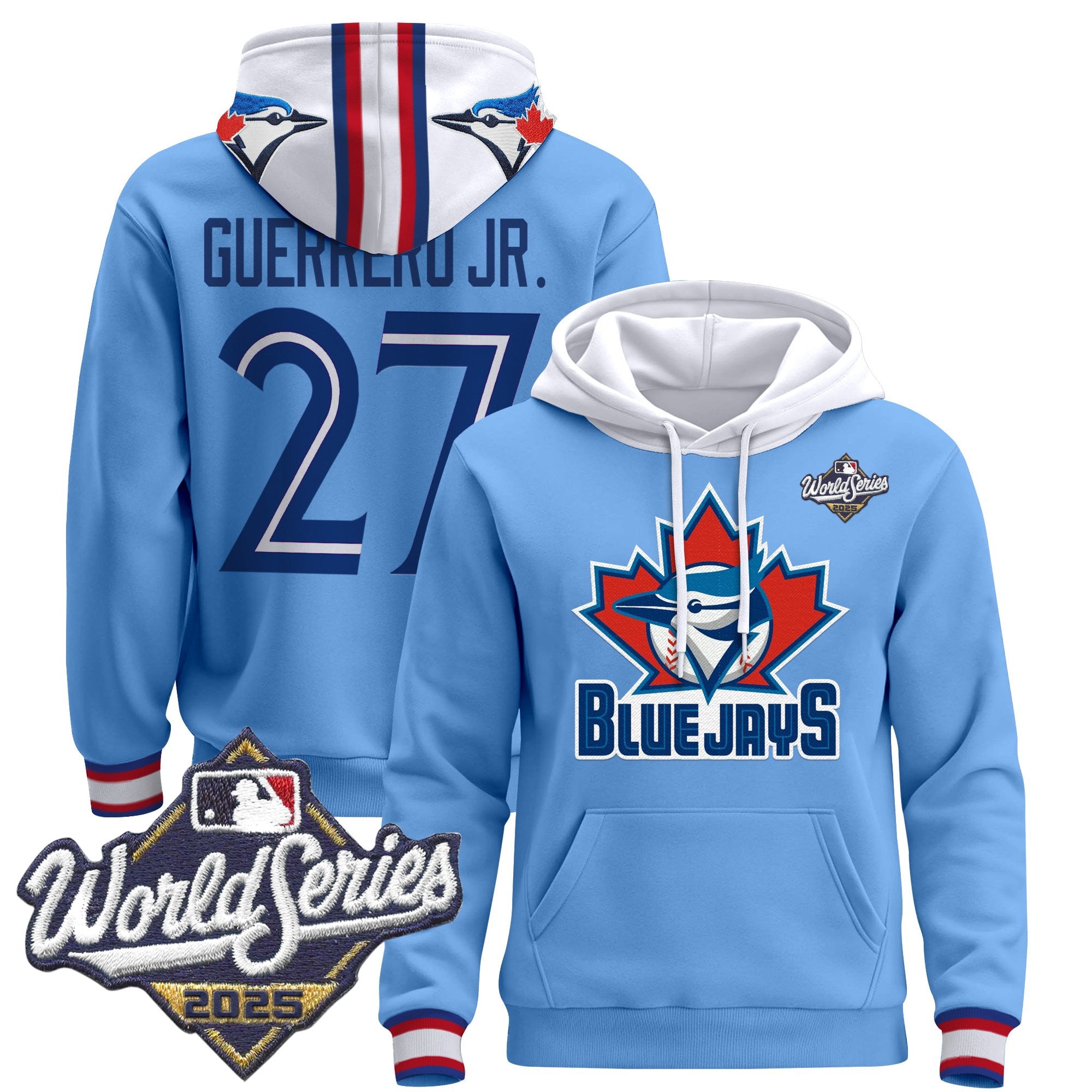 Men's Toronto Blue Jays 2025 World Series Premium Pullover Hoodie - All Stitched