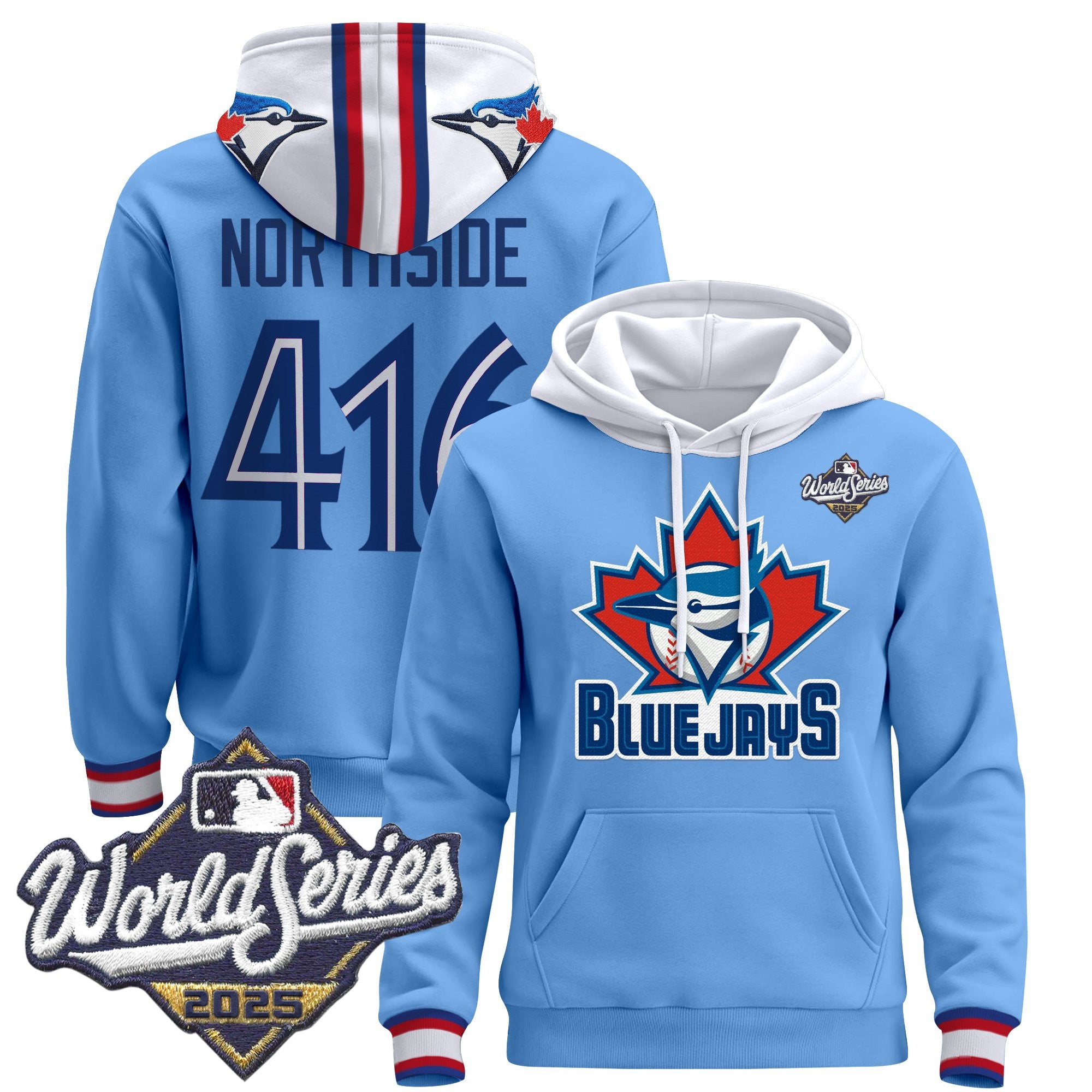 Men's Toronto Blue Jays 2025 World Series Premium Pullover Hoodie - All Stitched