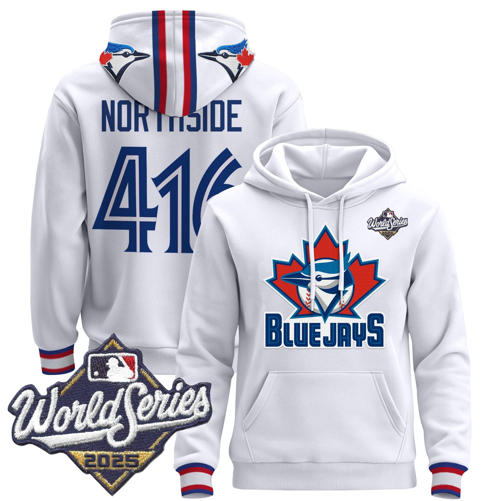 Men's Toronto Blue Jays 2025 World Series Premium Pullover Hoodie - All Stitched