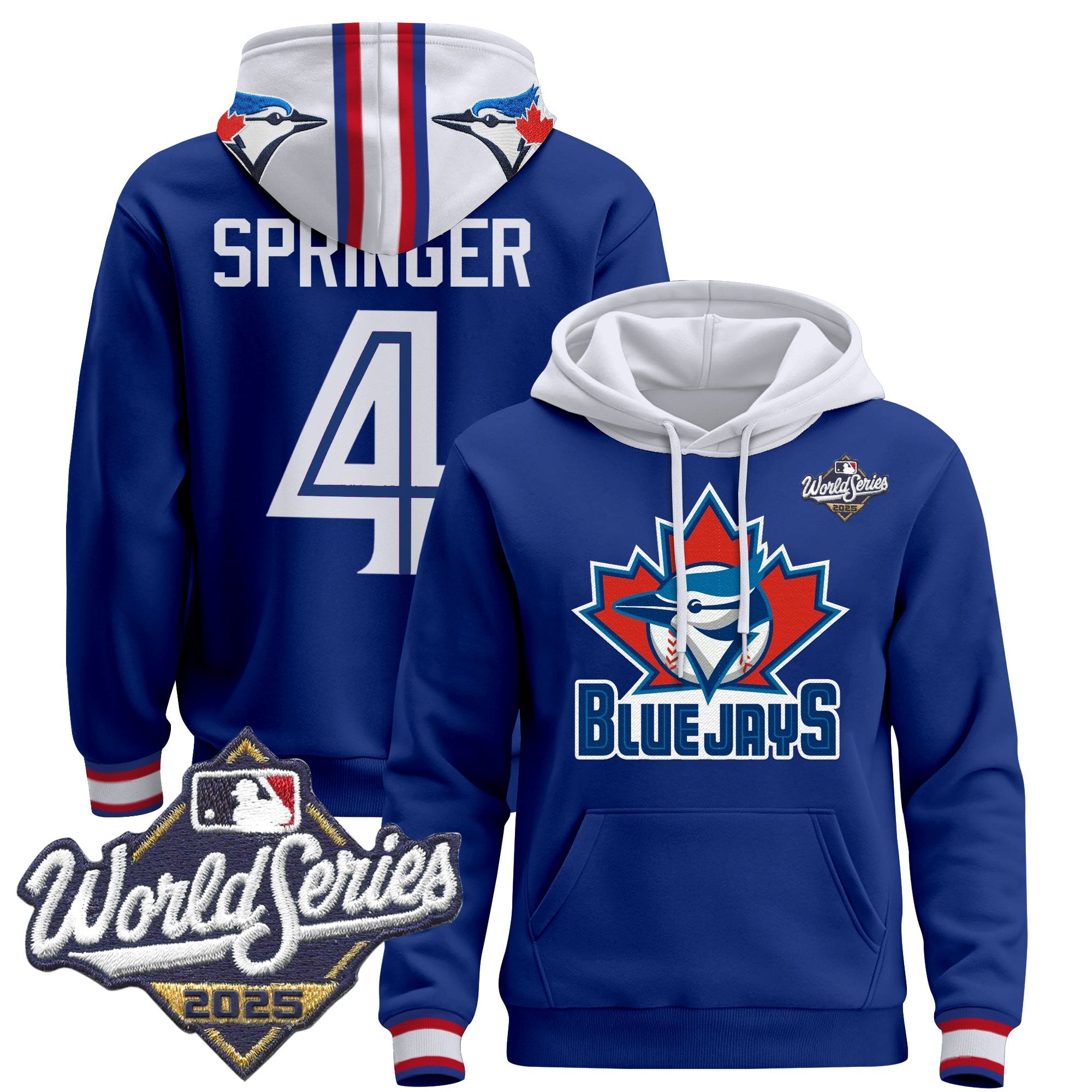 Men's Toronto Blue Jays 2025 World Series Premium Pullover Hoodie - All Stitched