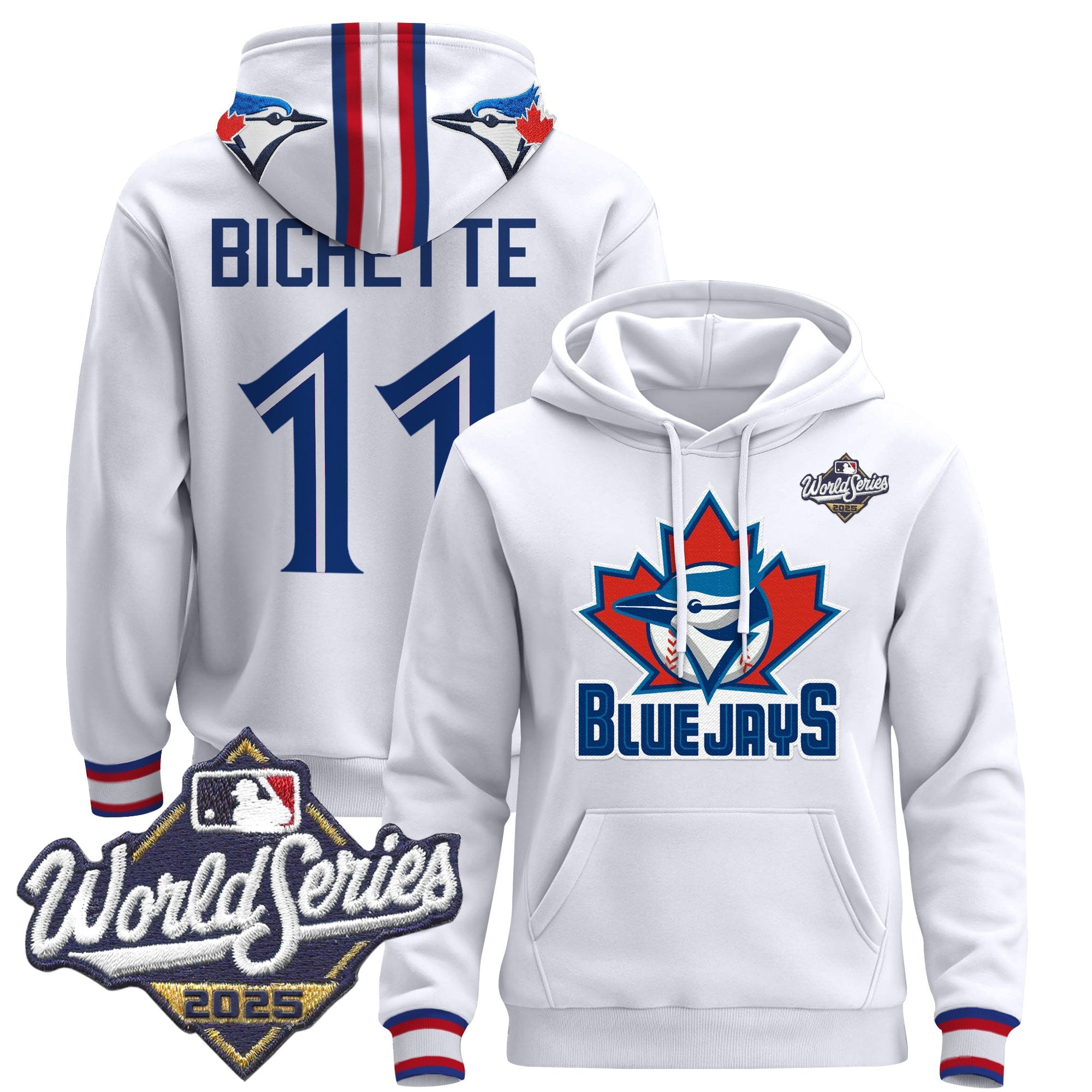 Men's Toronto Blue Jays 2025 World Series Premium Pullover Hoodie - All Stitched