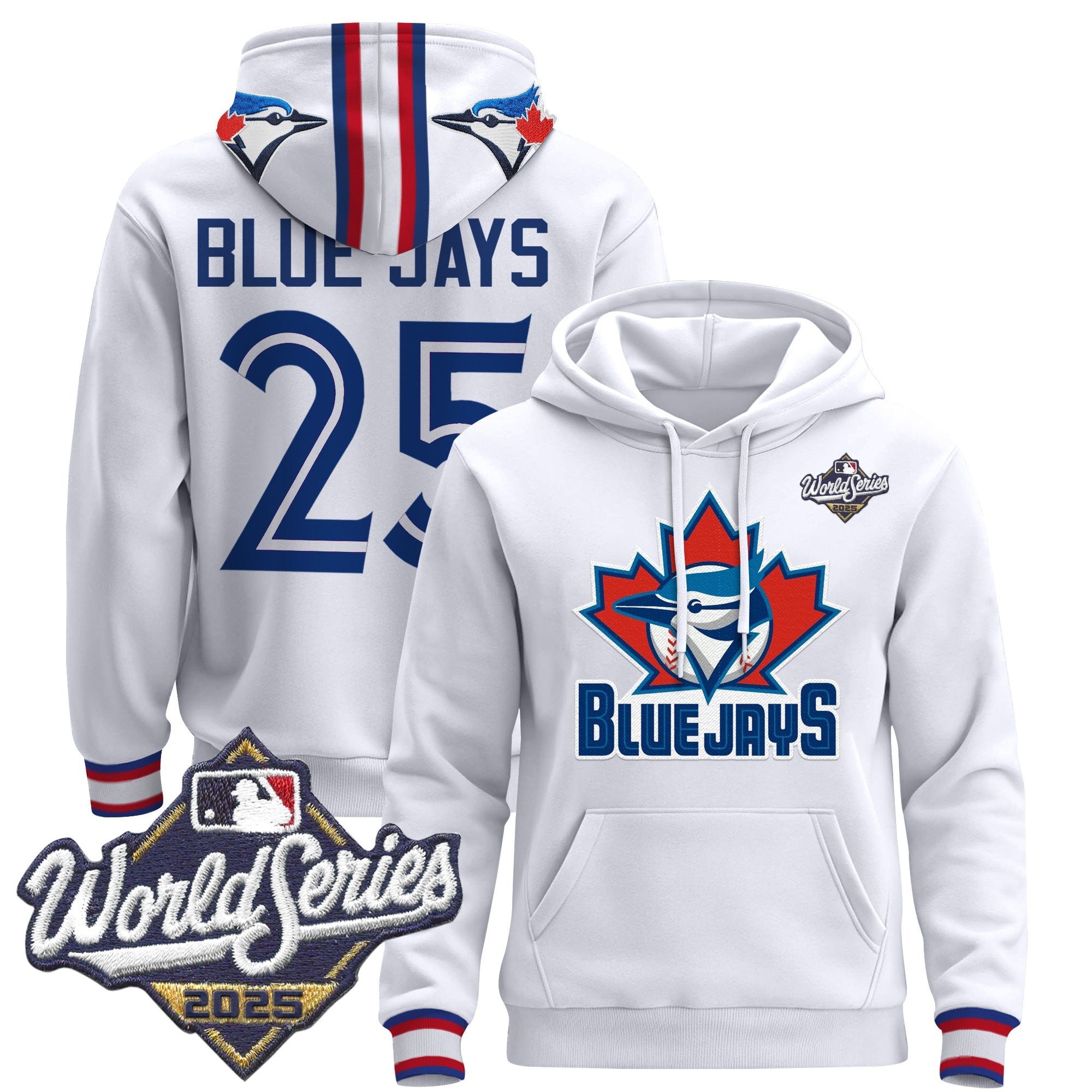 Men's Toronto Blue Jays 2025 World Series Premium Pullover Hoodie - All Stitched