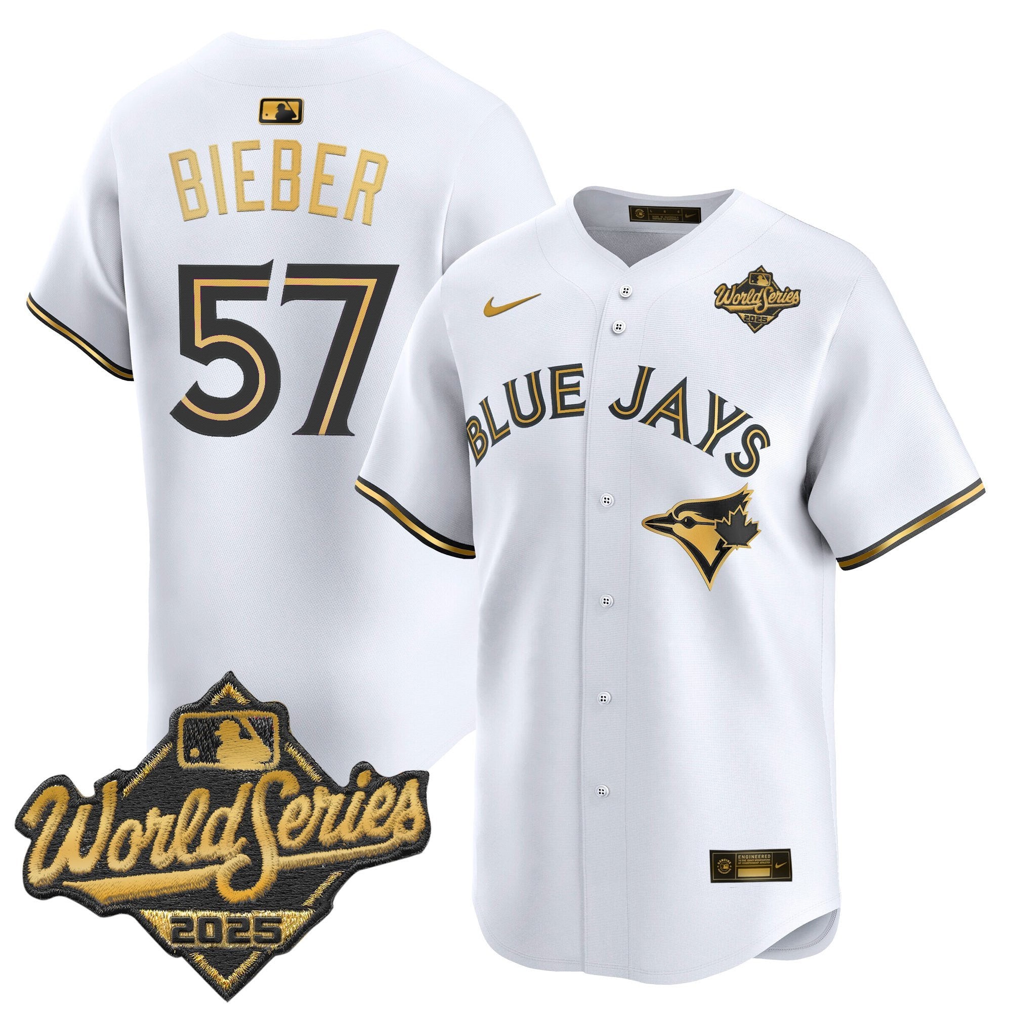 Men's Toronto Blue Jays 2025 World Series Vapor Premier Limited Jersey V2 - All Stitched