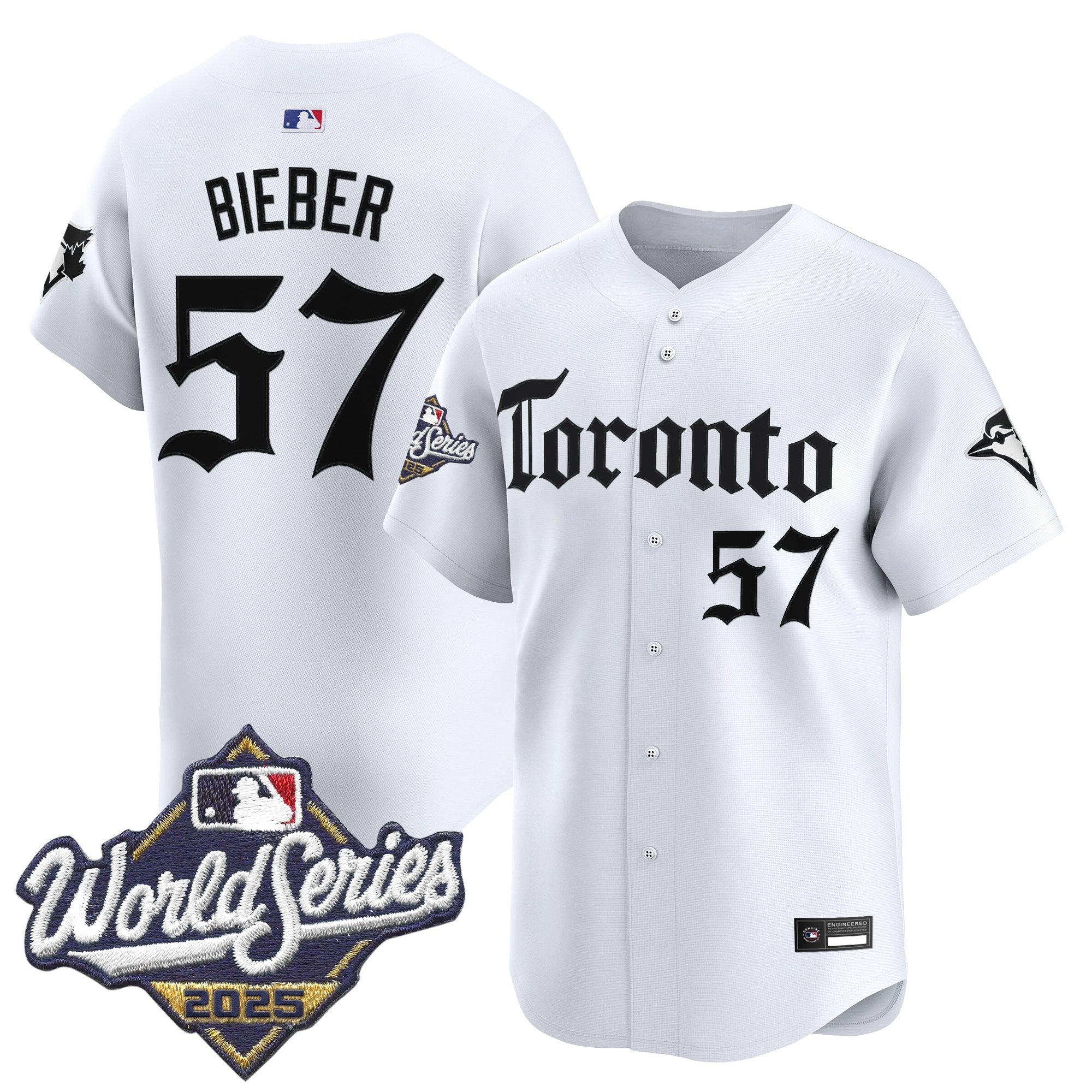 Men's Toronto Blue Jays 2025 World Series Vapor Premier Limited Jersey - Gothic North Edition - All Stitched