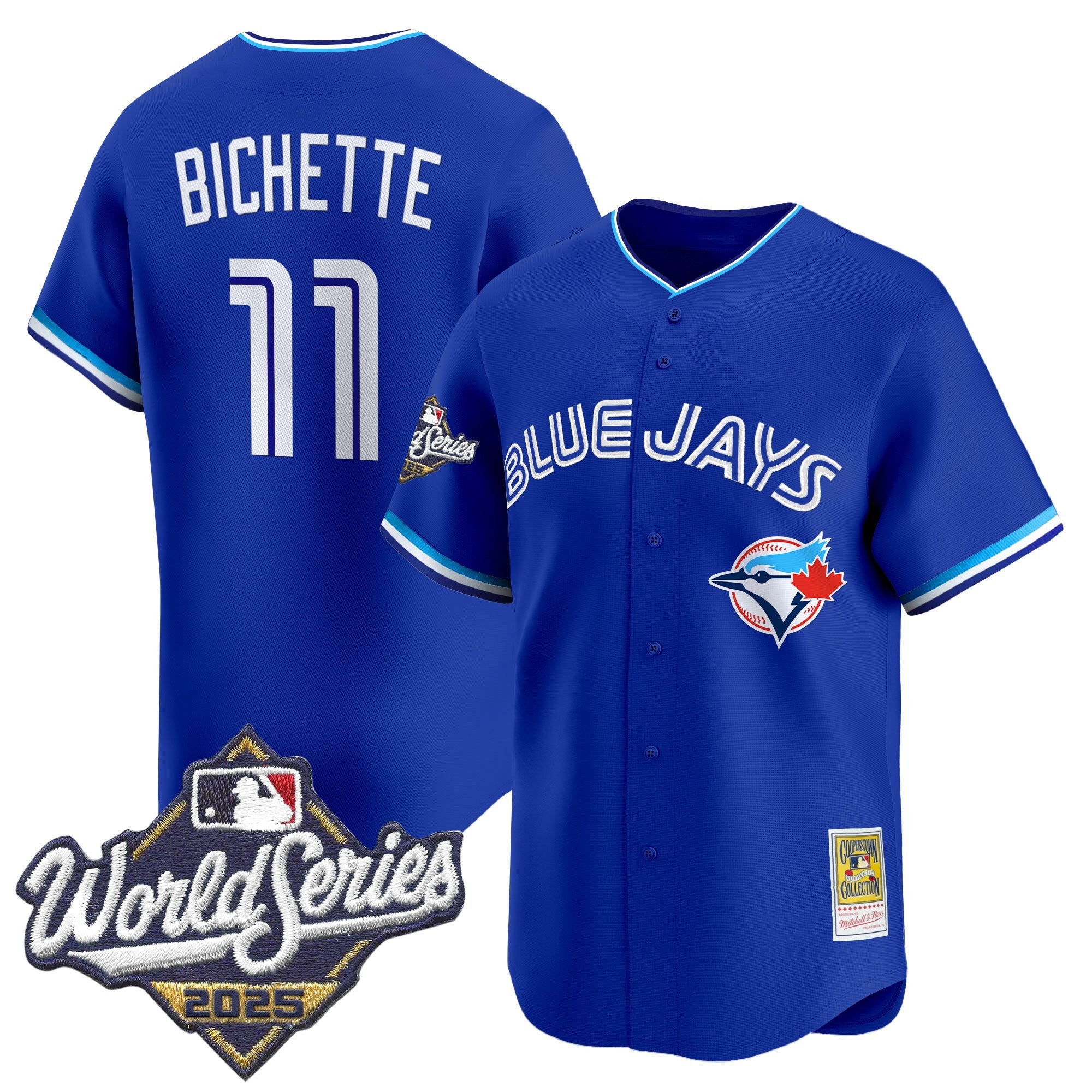 Men's Toronto Blue Jays Throwback Vapor Premier Limited Jersey - 2025 World Series Patch - All Stitched