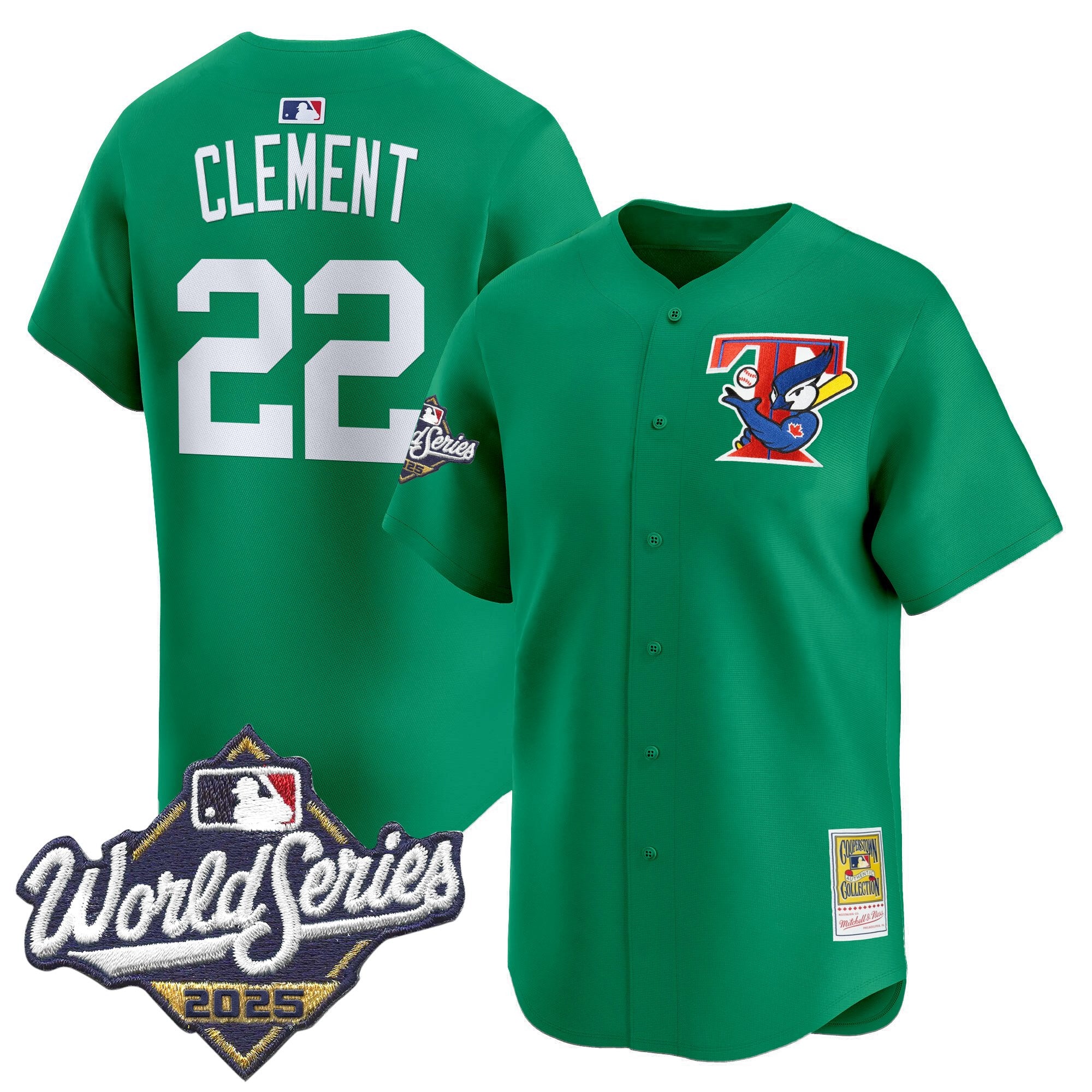 Men's Toronto Blue Jays Throwback Vapor Premier Limited Jersey - 2025 World Series Patch - All Stitched