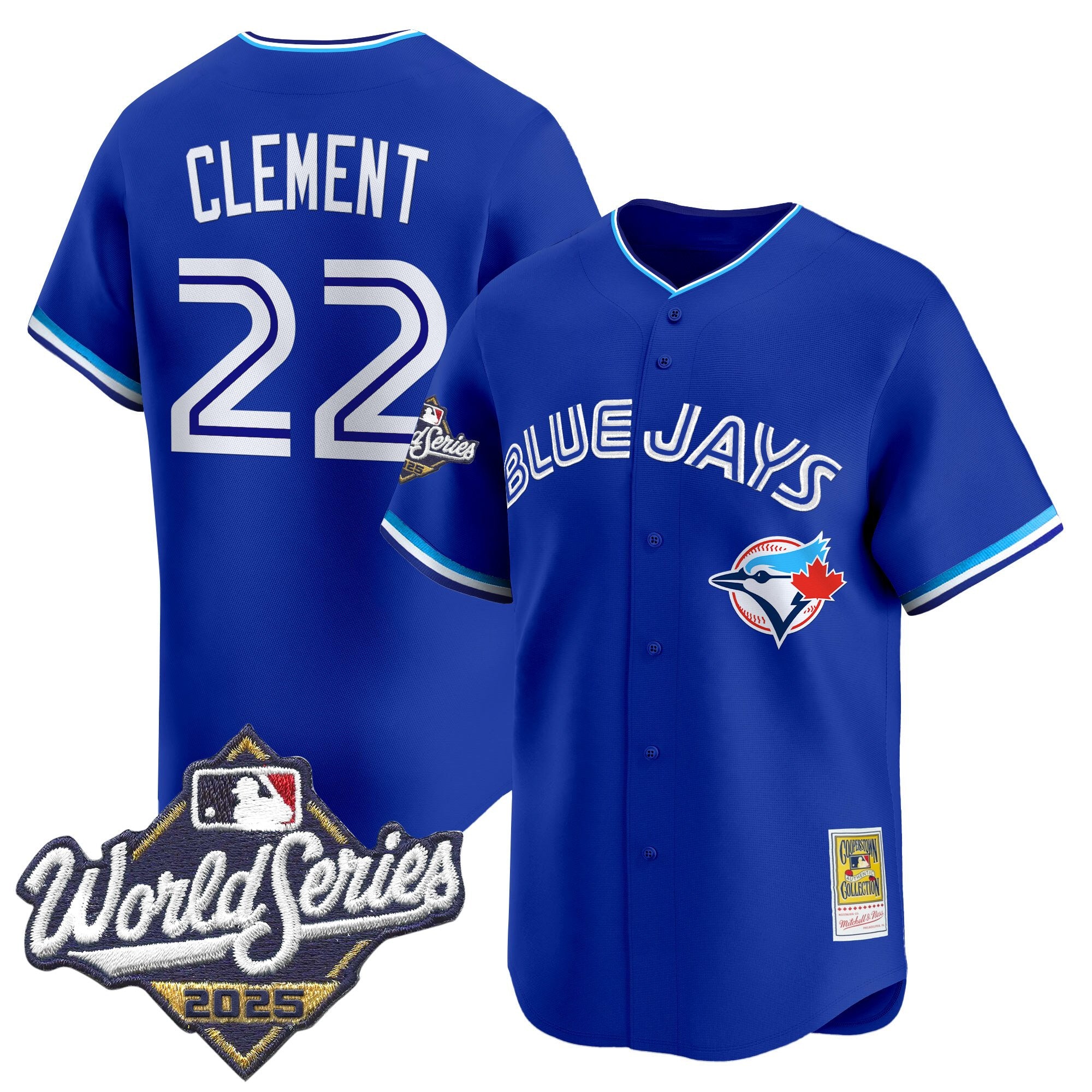 Men's Toronto Blue Jays Throwback Vapor Premier Limited Jersey - 2025 World Series Patch - All Stitched