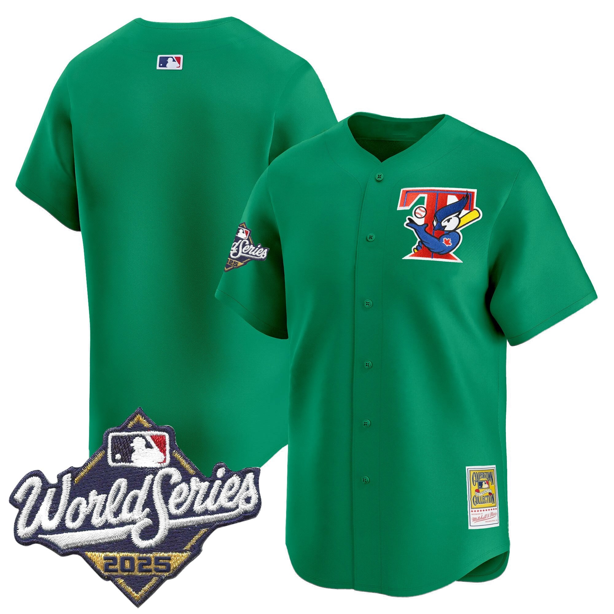 Men's Toronto Blue Jays Throwback Vapor Premier Limited Jersey - 2025 World Series Patch - All Stitched