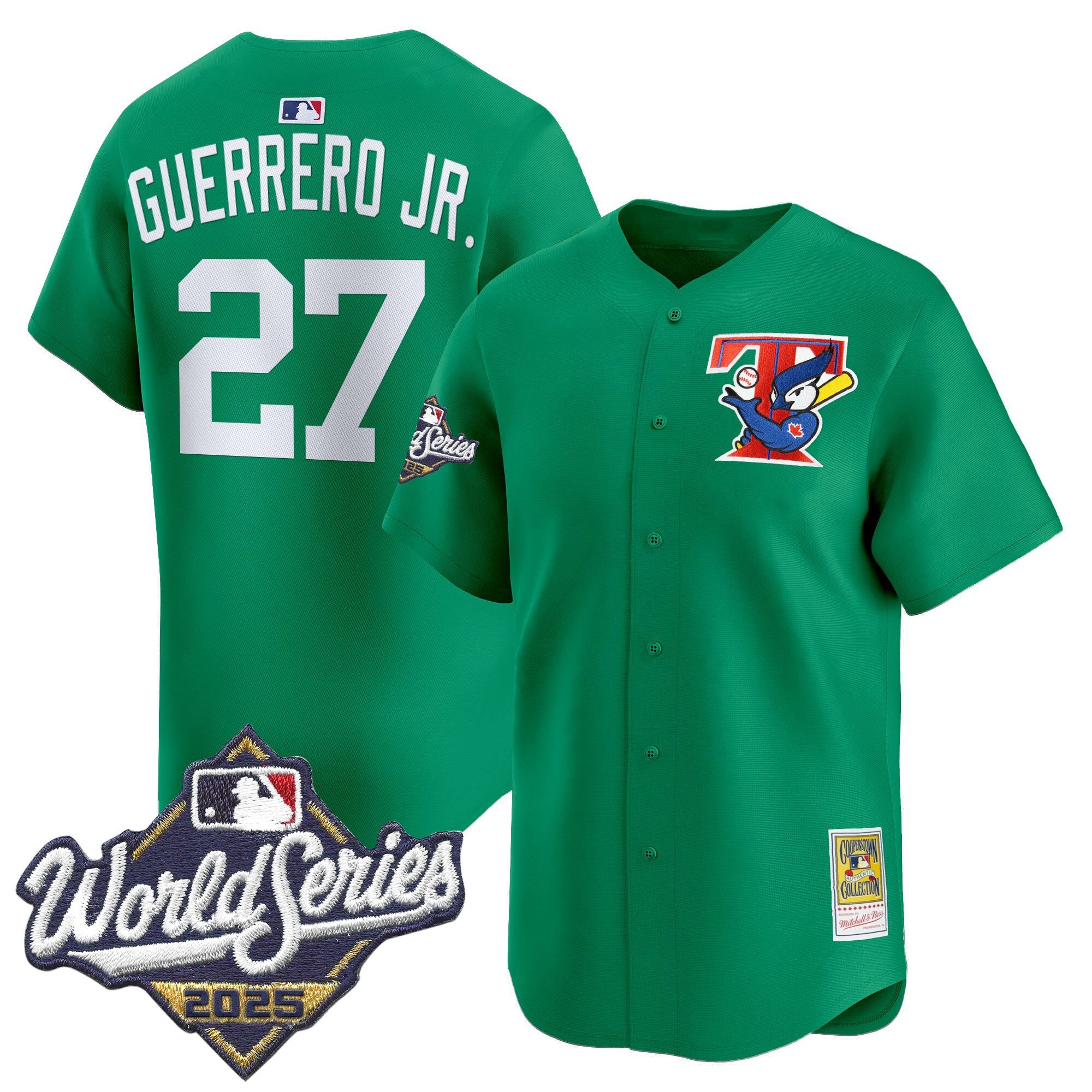 Men's Toronto Blue Jays Throwback Vapor Premier Limited Jersey - 2025 World Series Patch - All Stitched