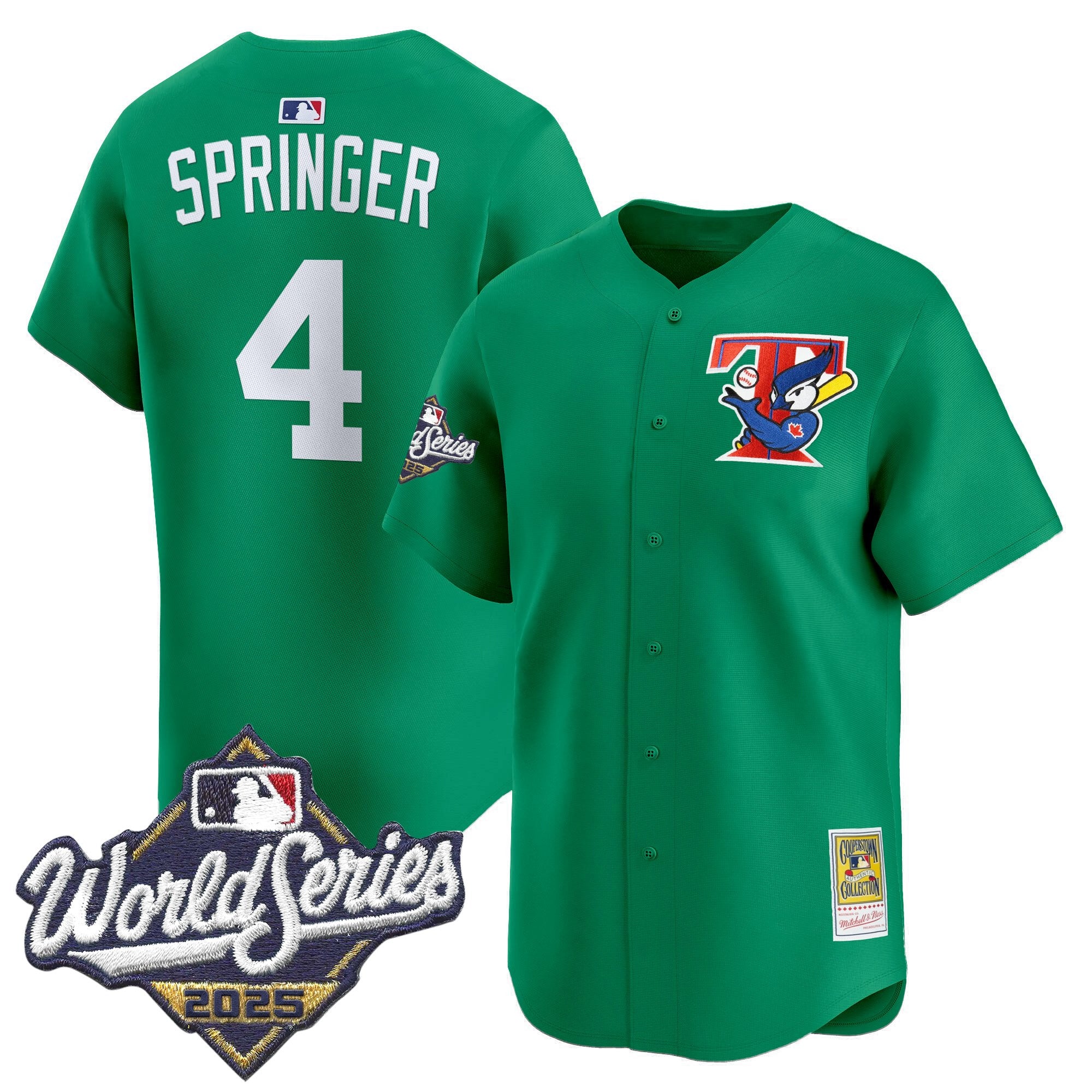 Men's Toronto Blue Jays Throwback Vapor Premier Limited Jersey - 2025 World Series Patch - All Stitched