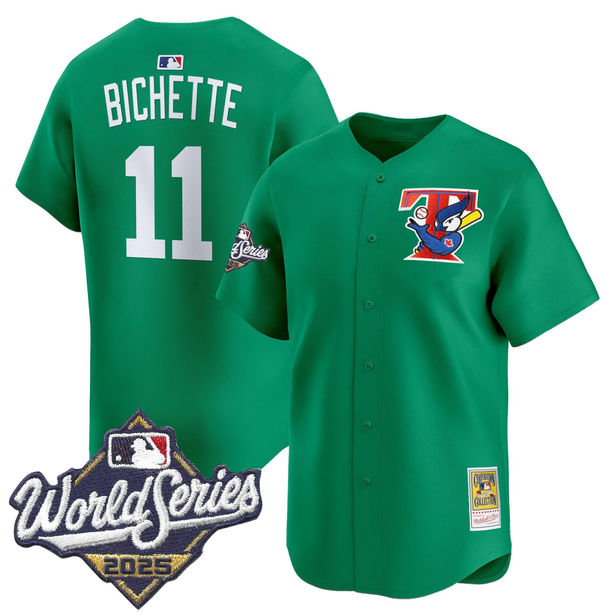Men's Toronto Blue Jays Throwback Vapor Premier Limited Jersey - 2025 World Series Patch - All Stitched