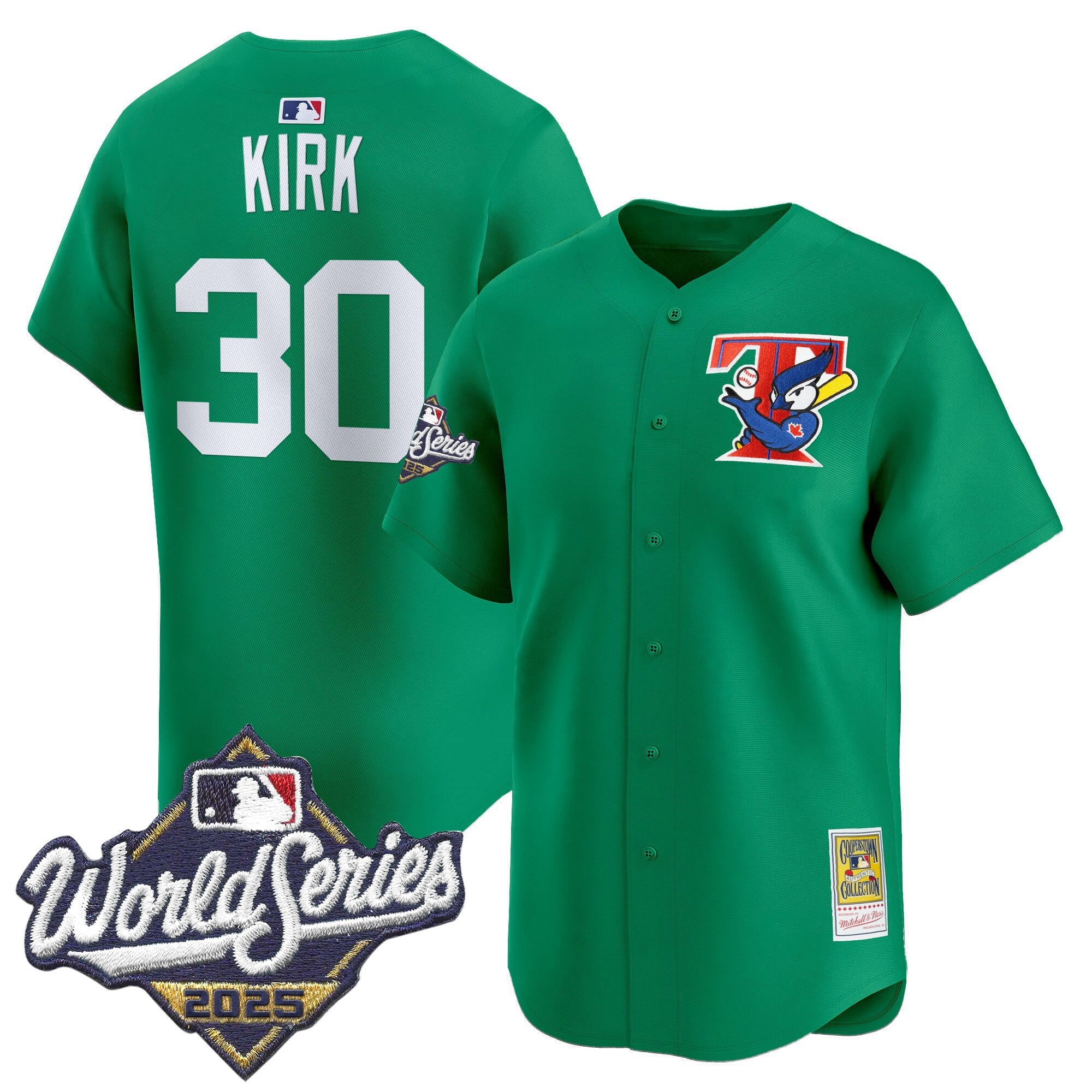 Men's Toronto Blue Jays Throwback Vapor Premier Limited Jersey - 2025 World Series Patch - All Stitched