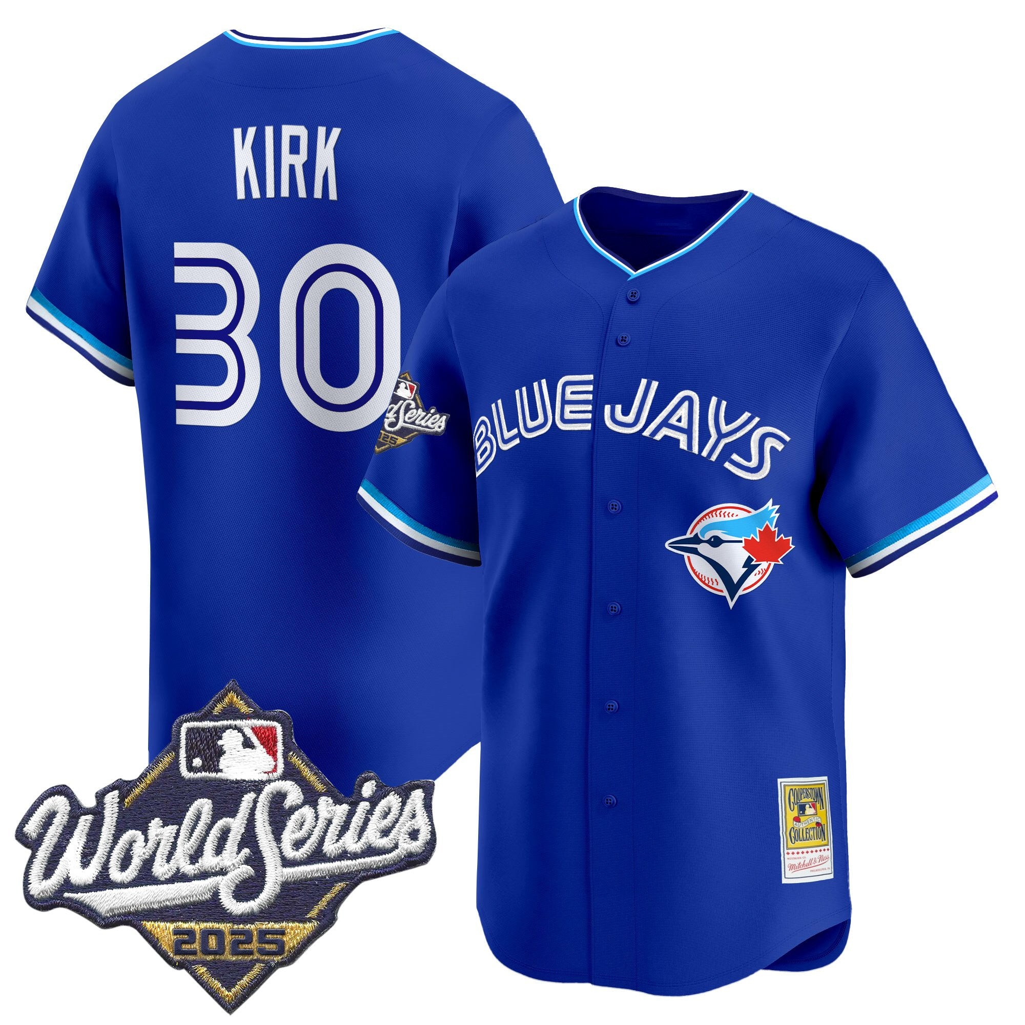 Men's Toronto Blue Jays Throwback Vapor Premier Limited Jersey - 2025 World Series Patch - All Stitched