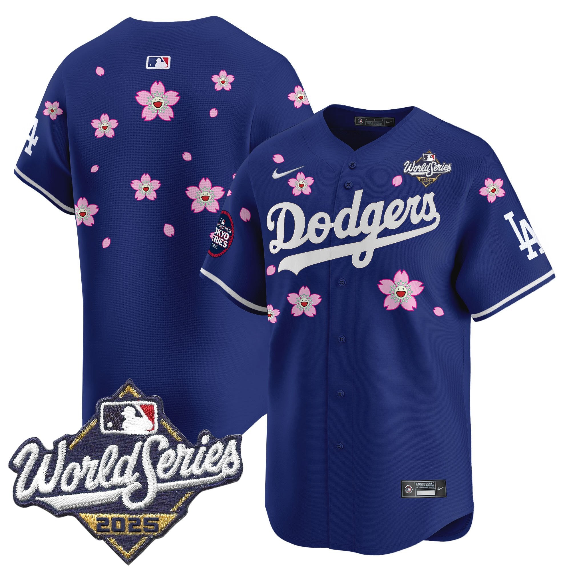 Men's Dodgers 2025 World Series x Tokyo Series Vapor Premier Limited Jersey V2 - Stitched
