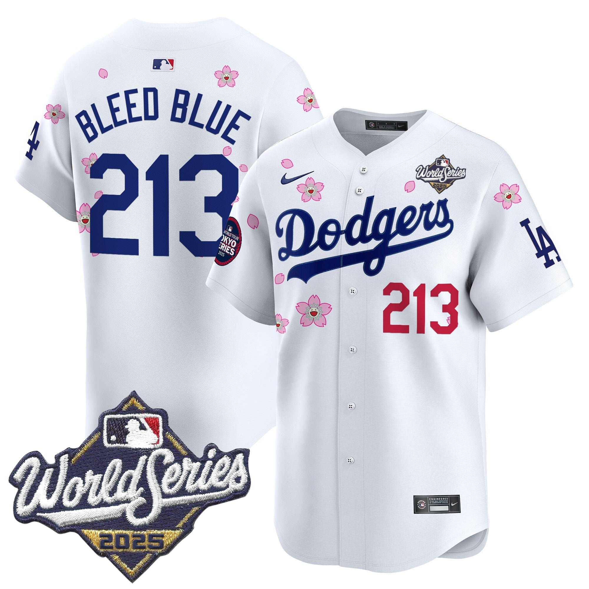 Men's Dodgers 2025 World Series x Tokyo Series Vapor Premier Limited Jersey V2 - Stitched