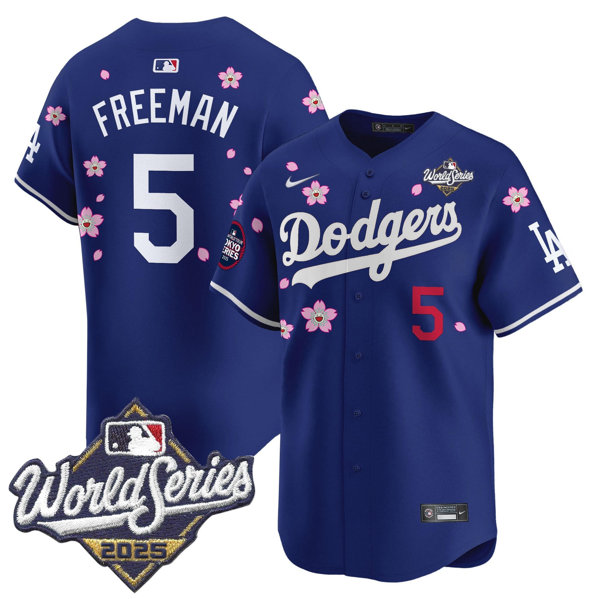 Men's Dodgers 2025 World Series x Tokyo Series Vapor Premier Limited Jersey V2 - Stitched