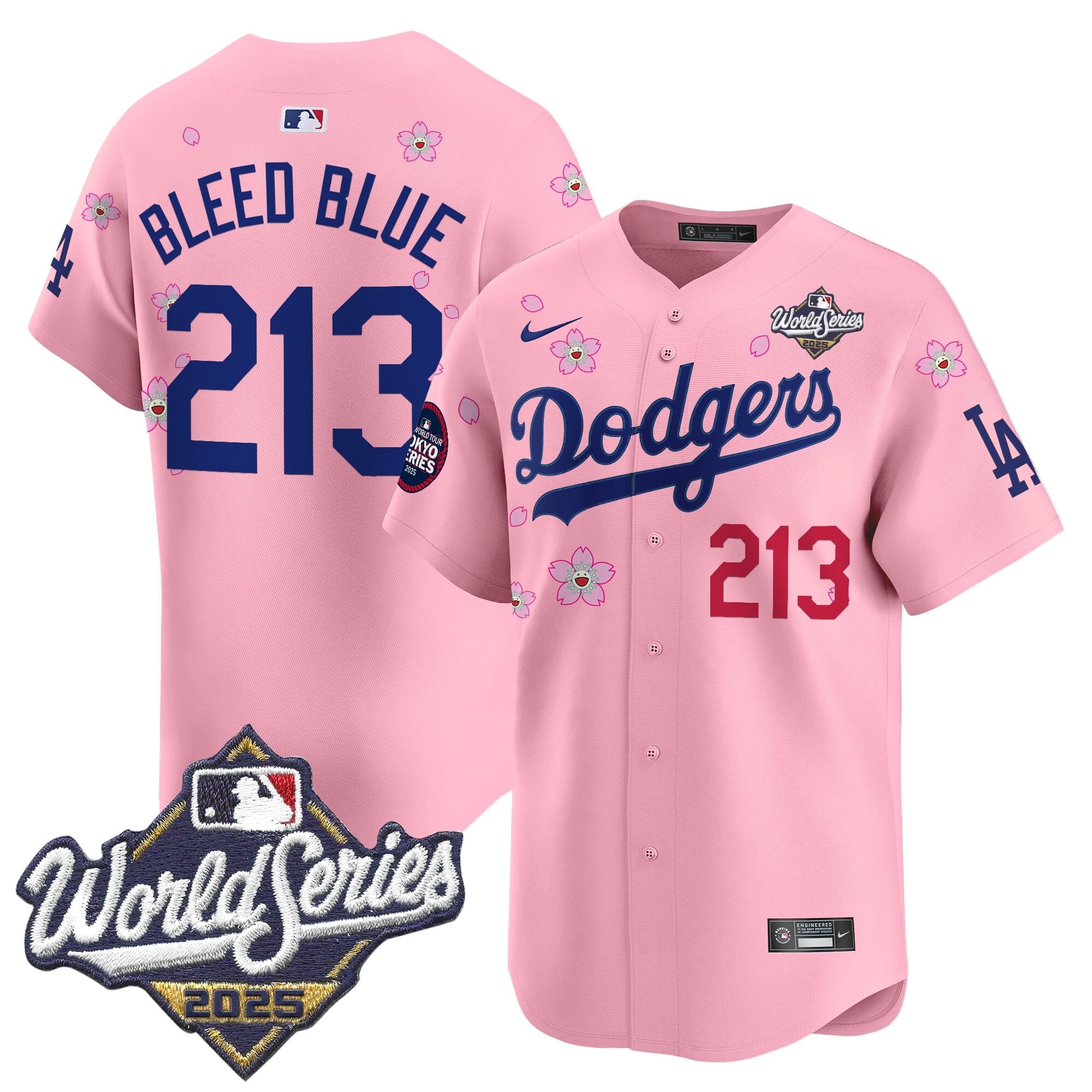 Men's Dodgers 2025 World Series x Tokyo Series Vapor Premier Limited Jersey V2 - Stitched