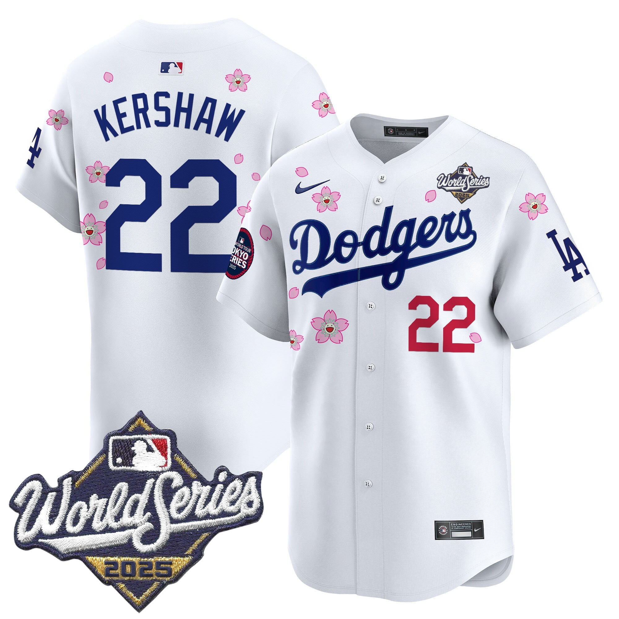 Men's Dodgers 2025 World Series x Tokyo Series Vapor Premier Limited Jersey V2 - Stitched