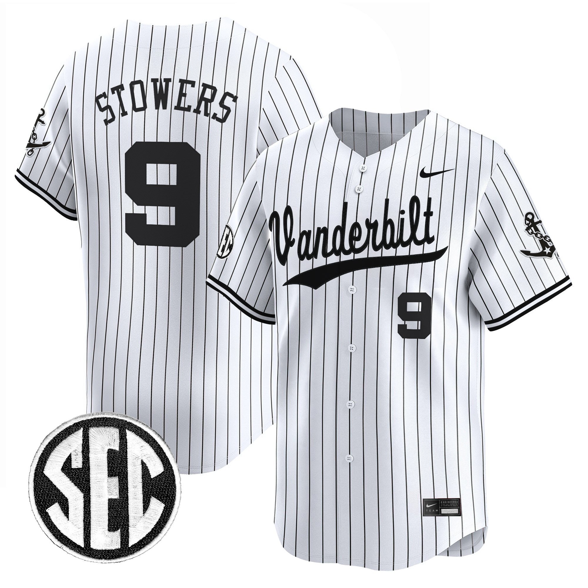 Men's Vanderbilt Commodores 2025 Vapor Baseball Jersey - All Stitched