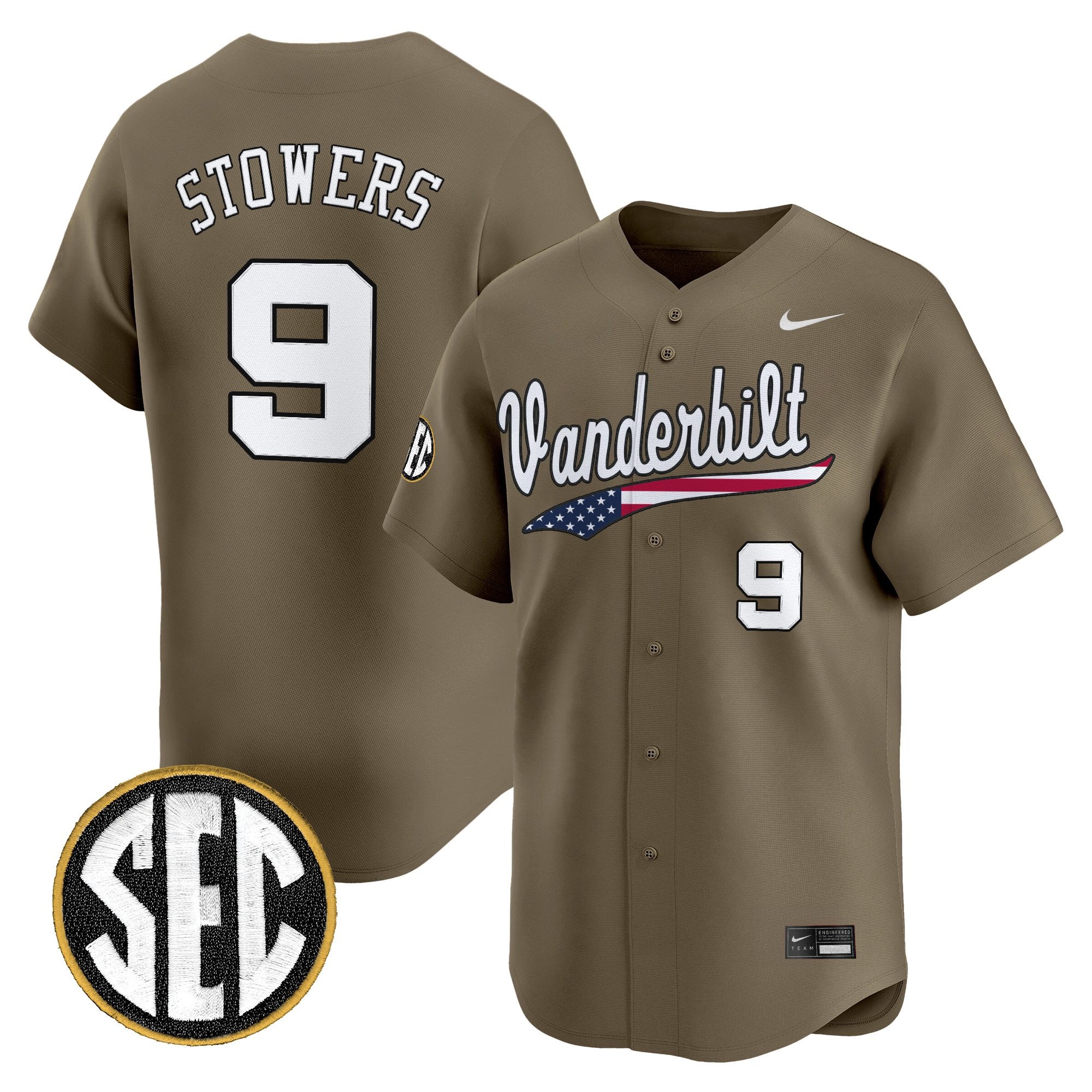 Men's Vanderbilt Commodores 2025 Vapor Baseball Jersey - All Stitched