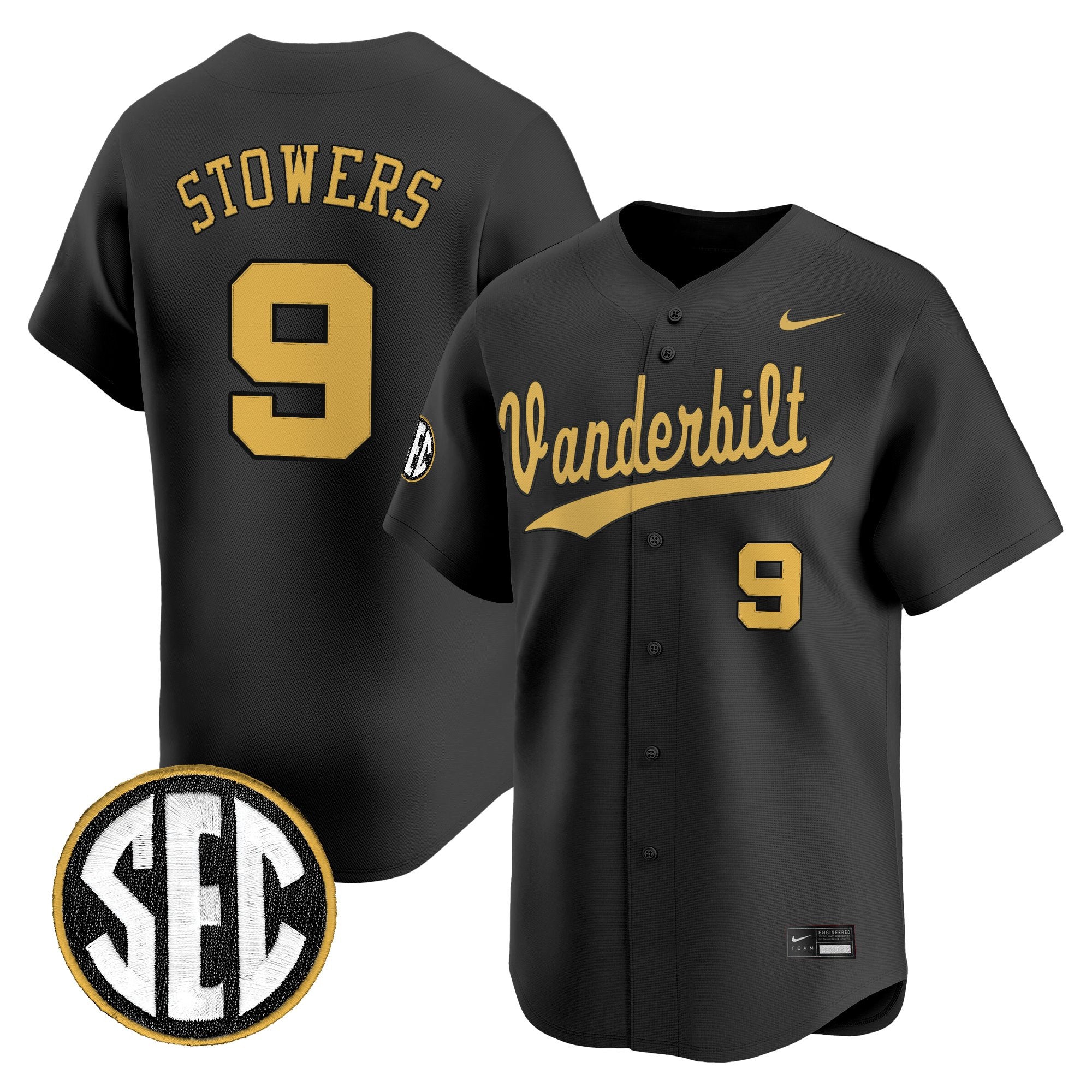 Men's Vanderbilt Commodores 2025 Vapor Baseball Jersey - All Stitched