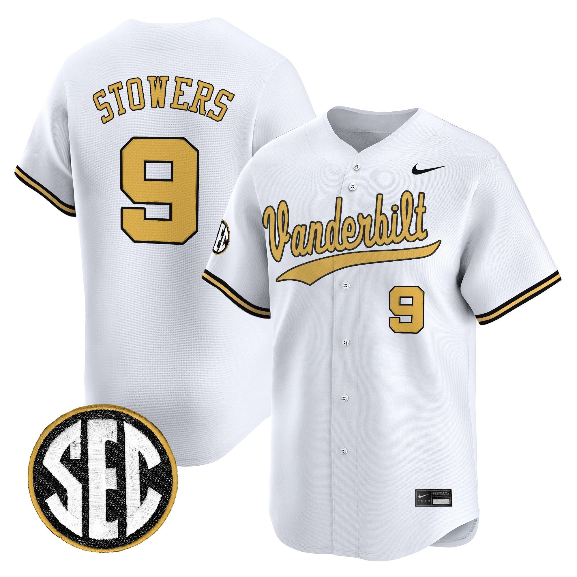 Men's Vanderbilt Commodores 2025 Vapor Baseball Jersey - All Stitched