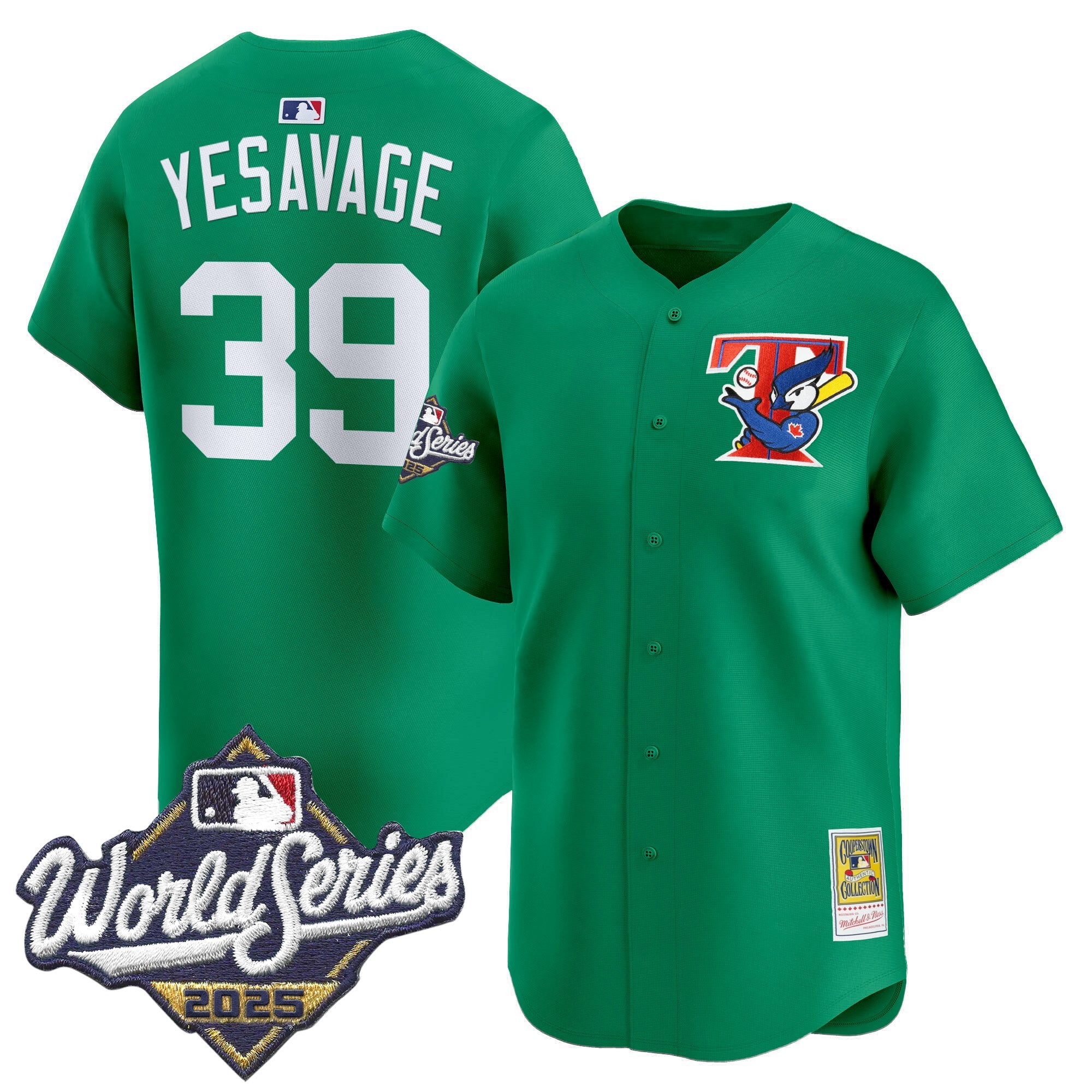 Men's Toronto Blue Jays Throwback Vapor Premier Limited Jersey - 2025 World Series Patch - All Stitched