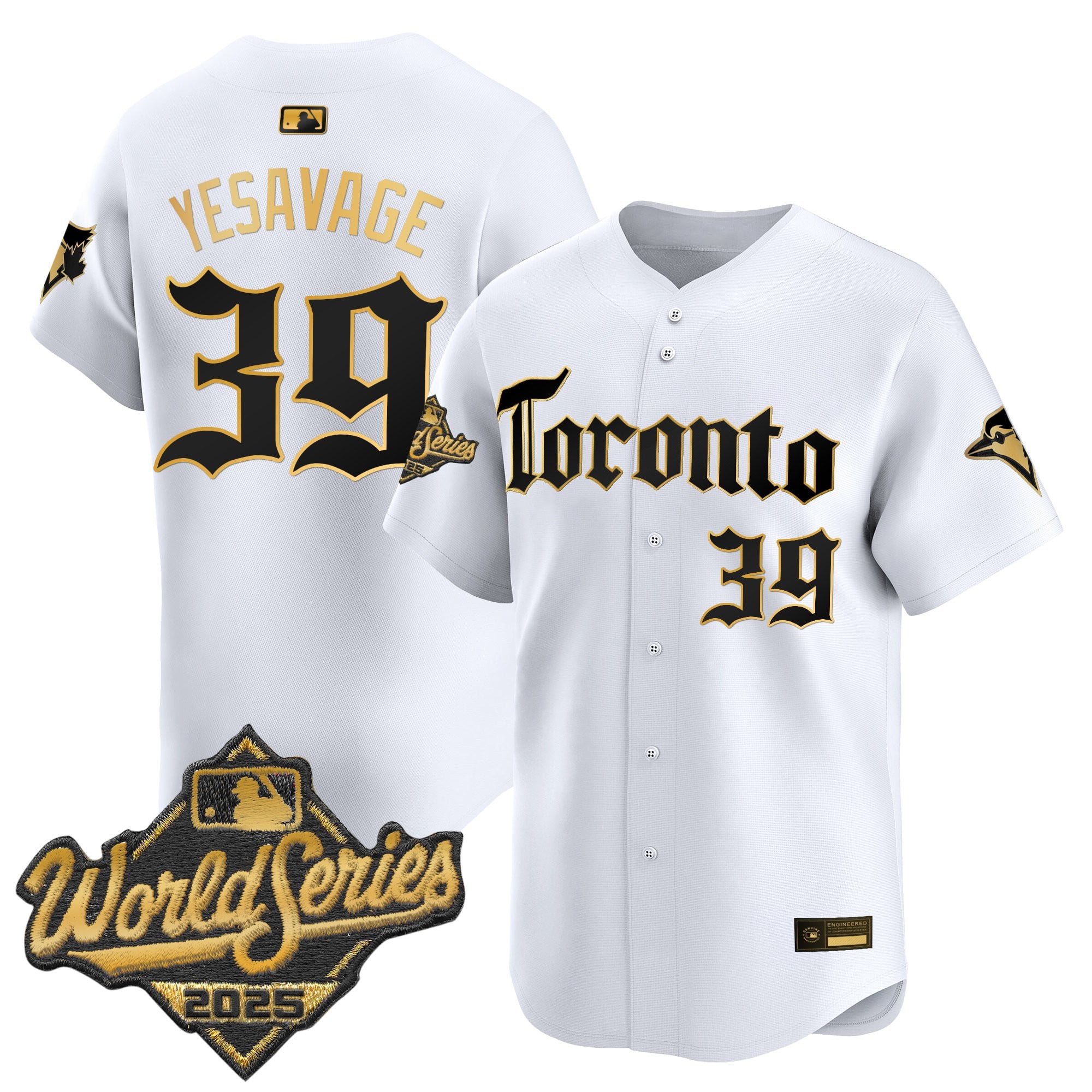 Men's Toronto Blue Jays 2025 World Series Vapor Premier Limited Jersey - Gothic North Edition - All Stitched