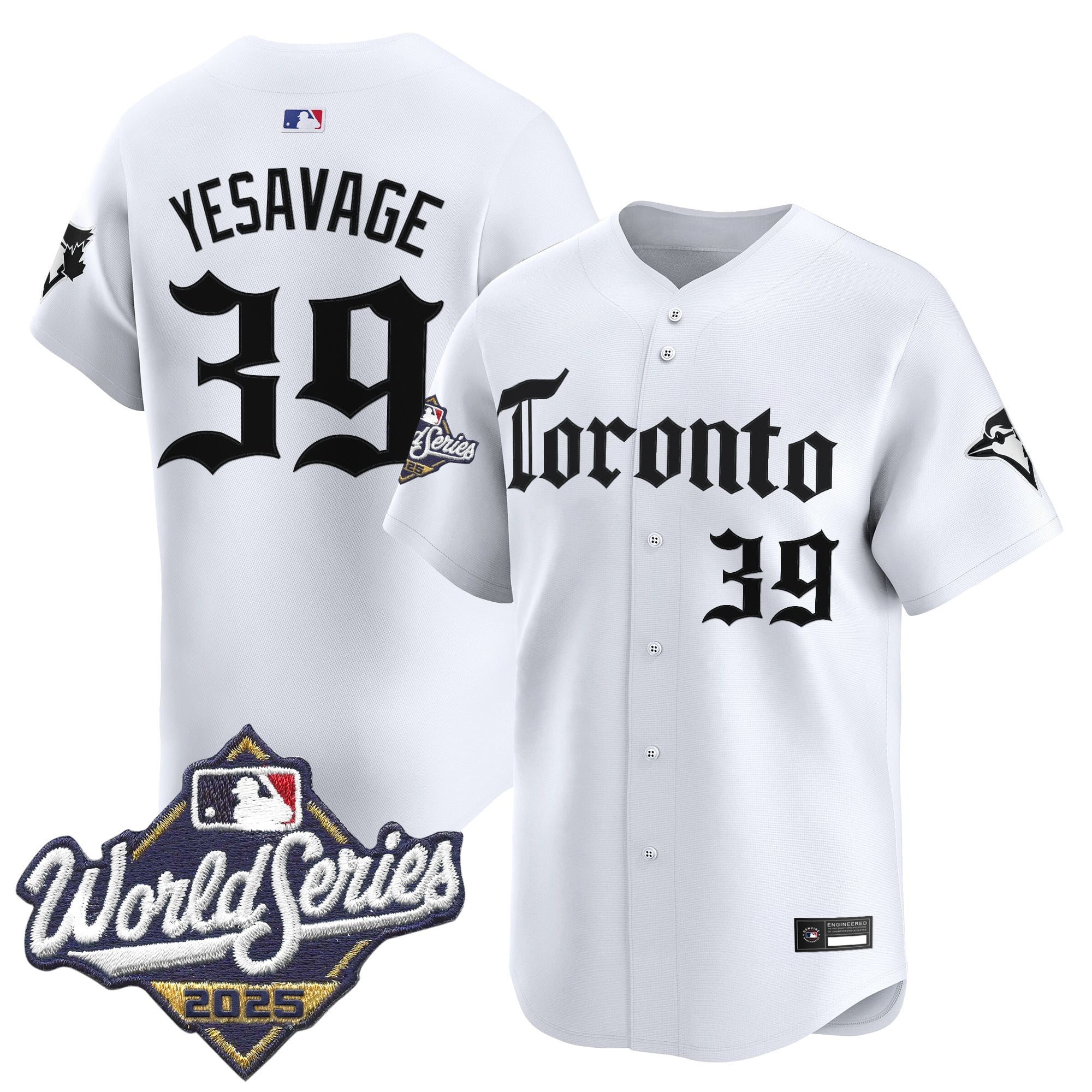 Men's Toronto Blue Jays 2025 World Series Vapor Premier Limited Jersey - Gothic North Edition - All Stitched