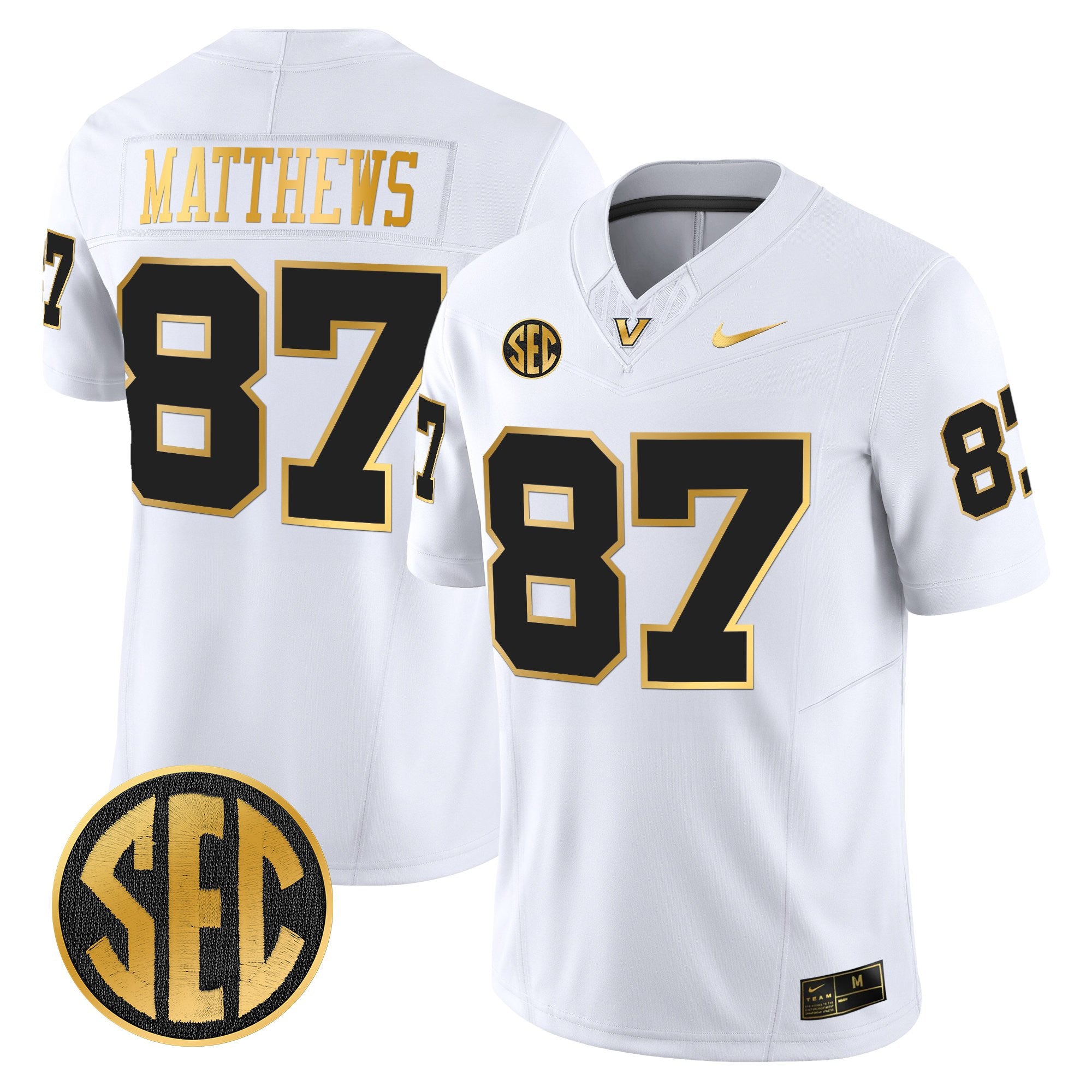 Men's Vanderbilt Commodores 2025 Gold Vapor Limited Jersey - All Stitched