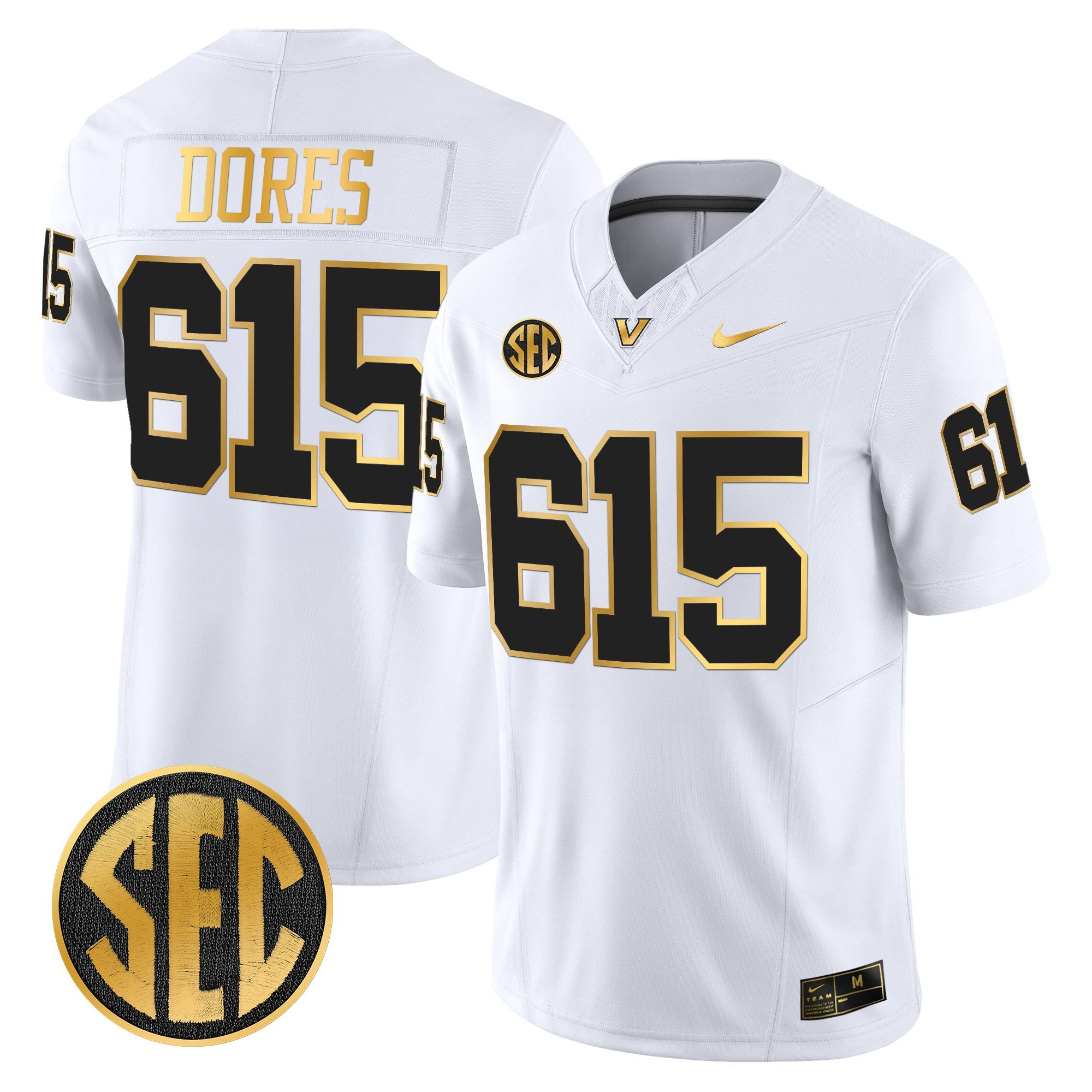 Men's Vanderbilt Commodores 2025 Gold Vapor Limited Jersey - All Stitched