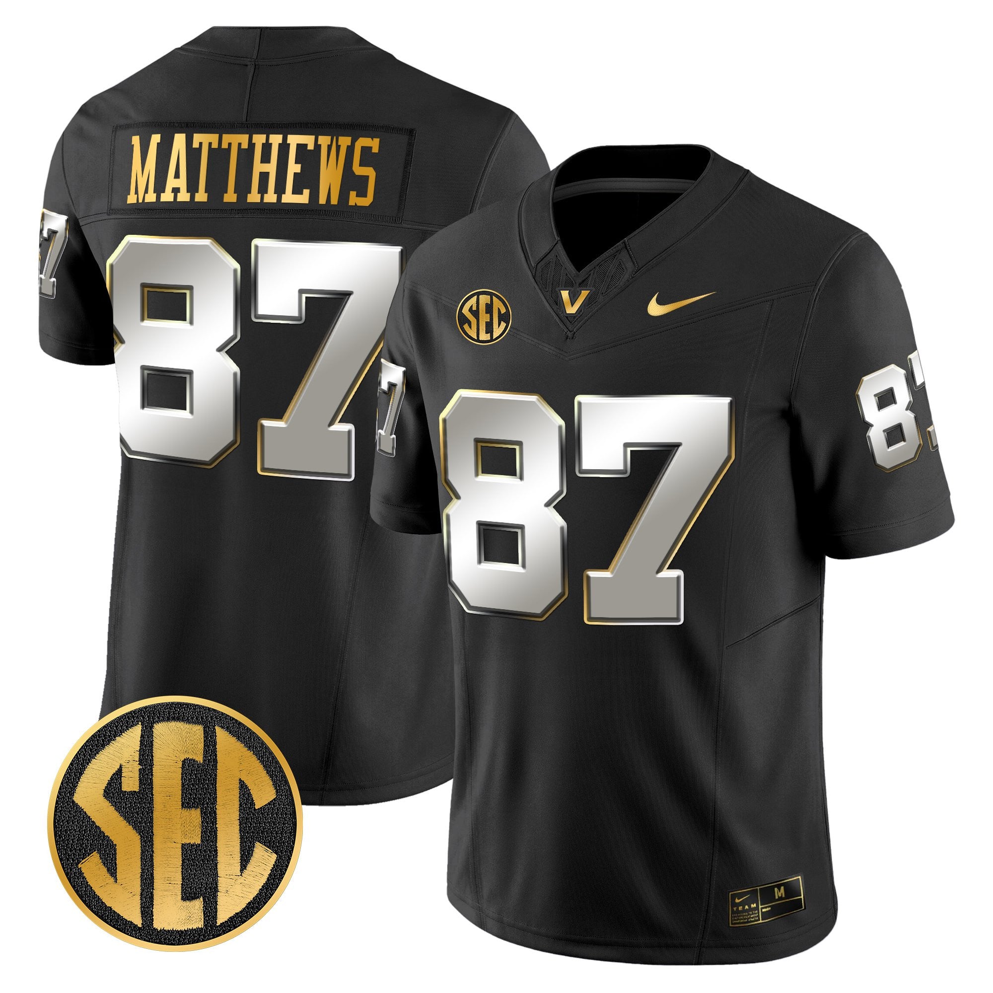Men's Vanderbilt Commodores 2025 Gold Vapor Limited Jersey - All Stitched