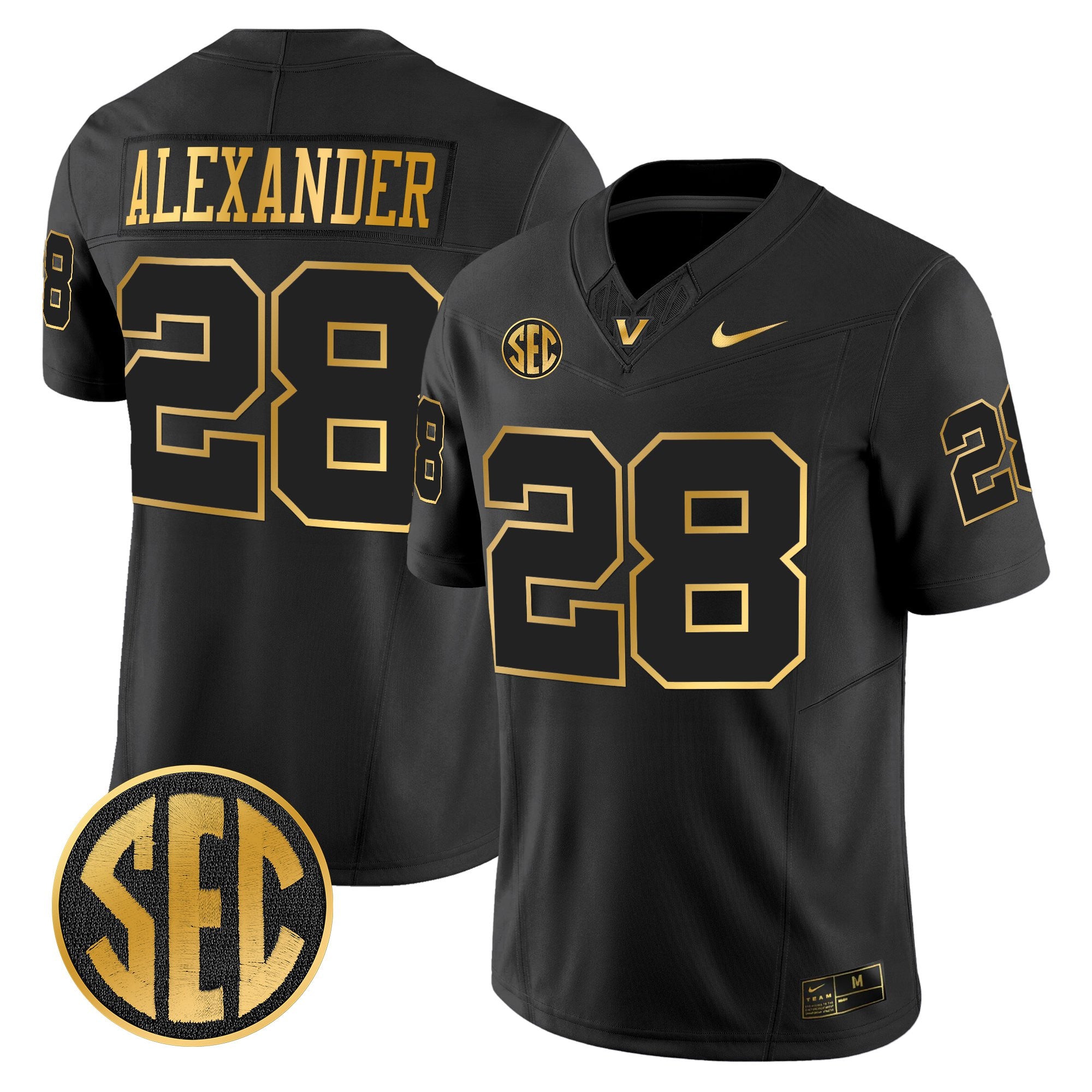 Men's Vanderbilt Commodores 2025 Gold Vapor Limited Jersey - All Stitched