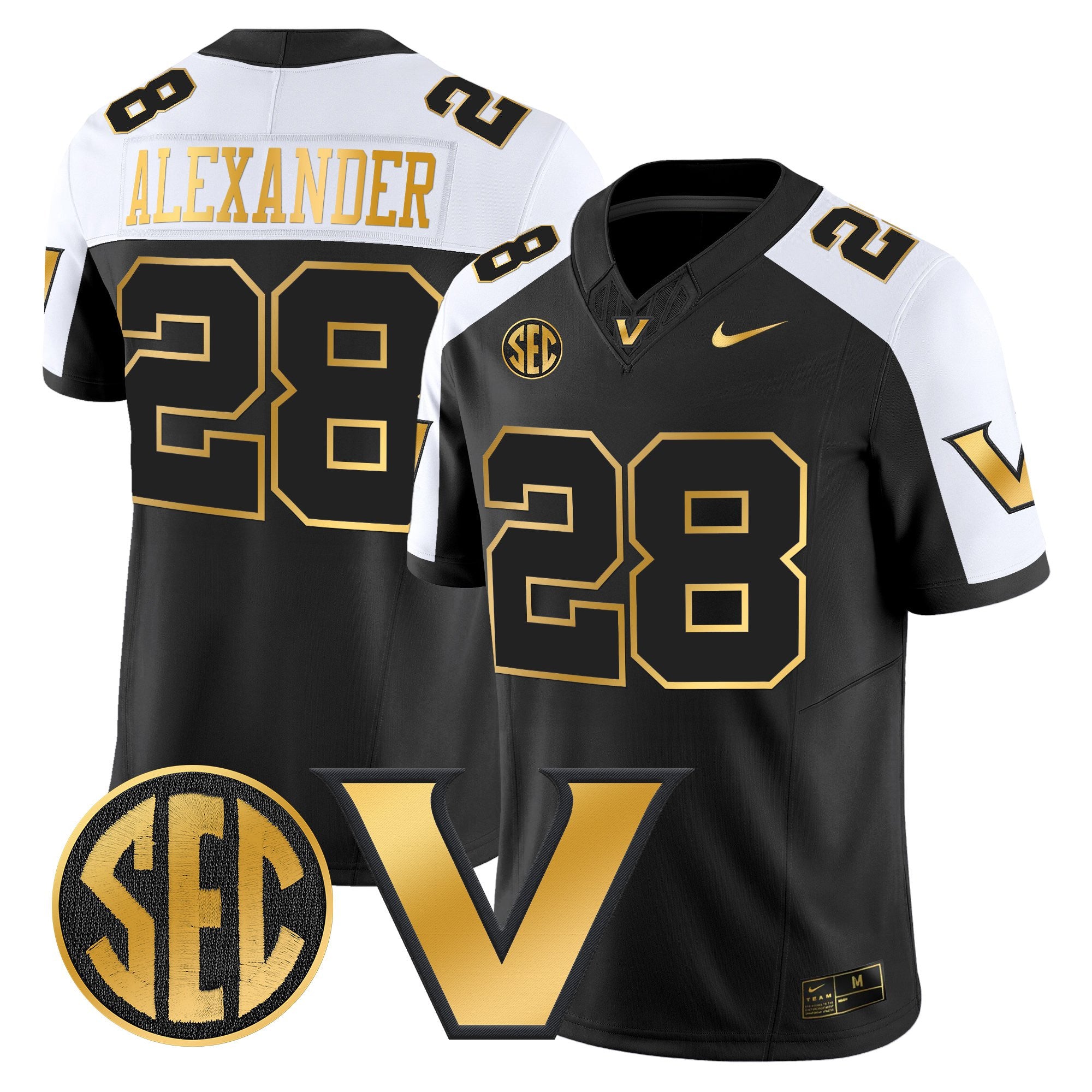 Men's Vanderbilt Commodores 2025 Gold Vapor Limited Jersey - All Stitched