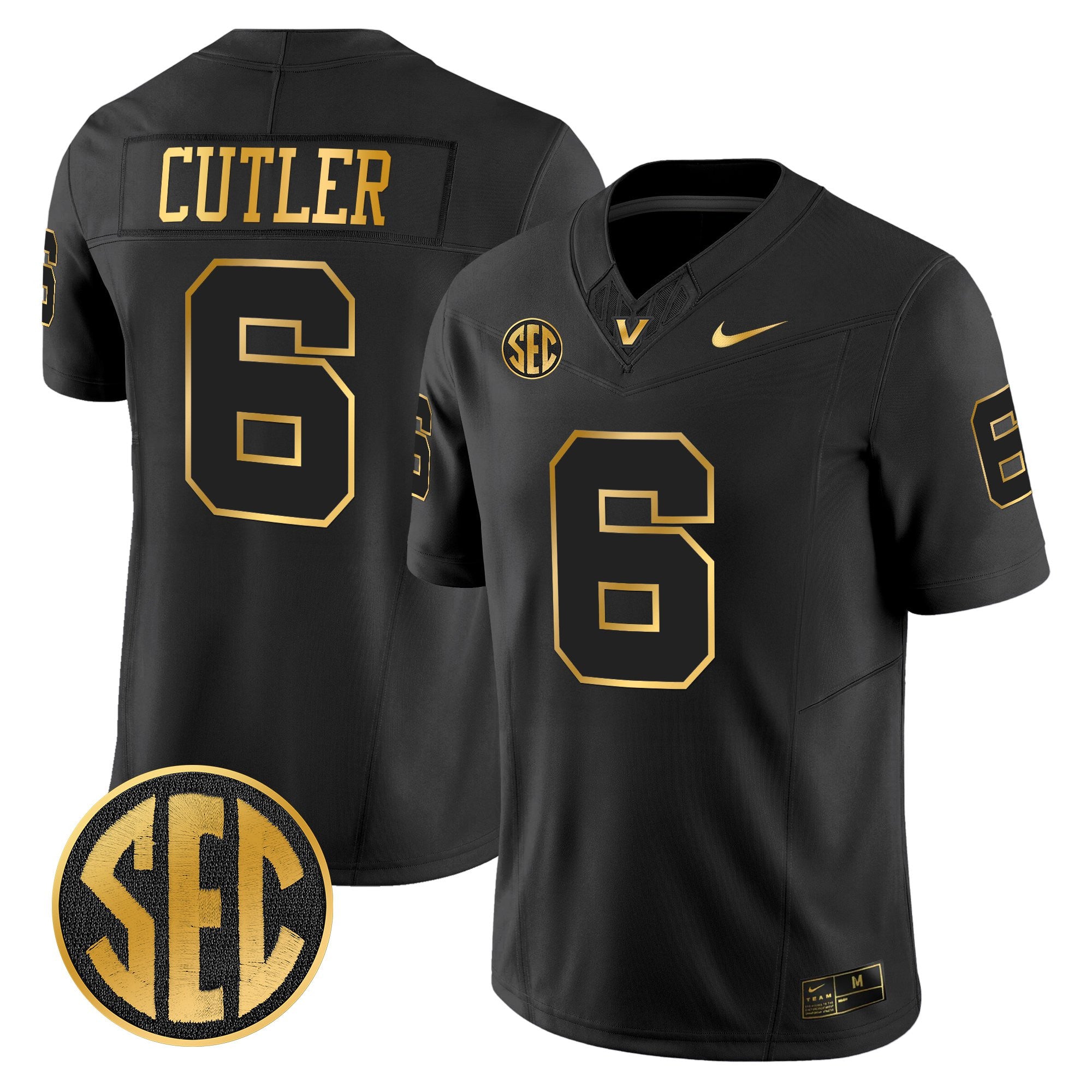 Men's Vanderbilt Commodores 2025 Gold Vapor Limited Jersey - All Stitched