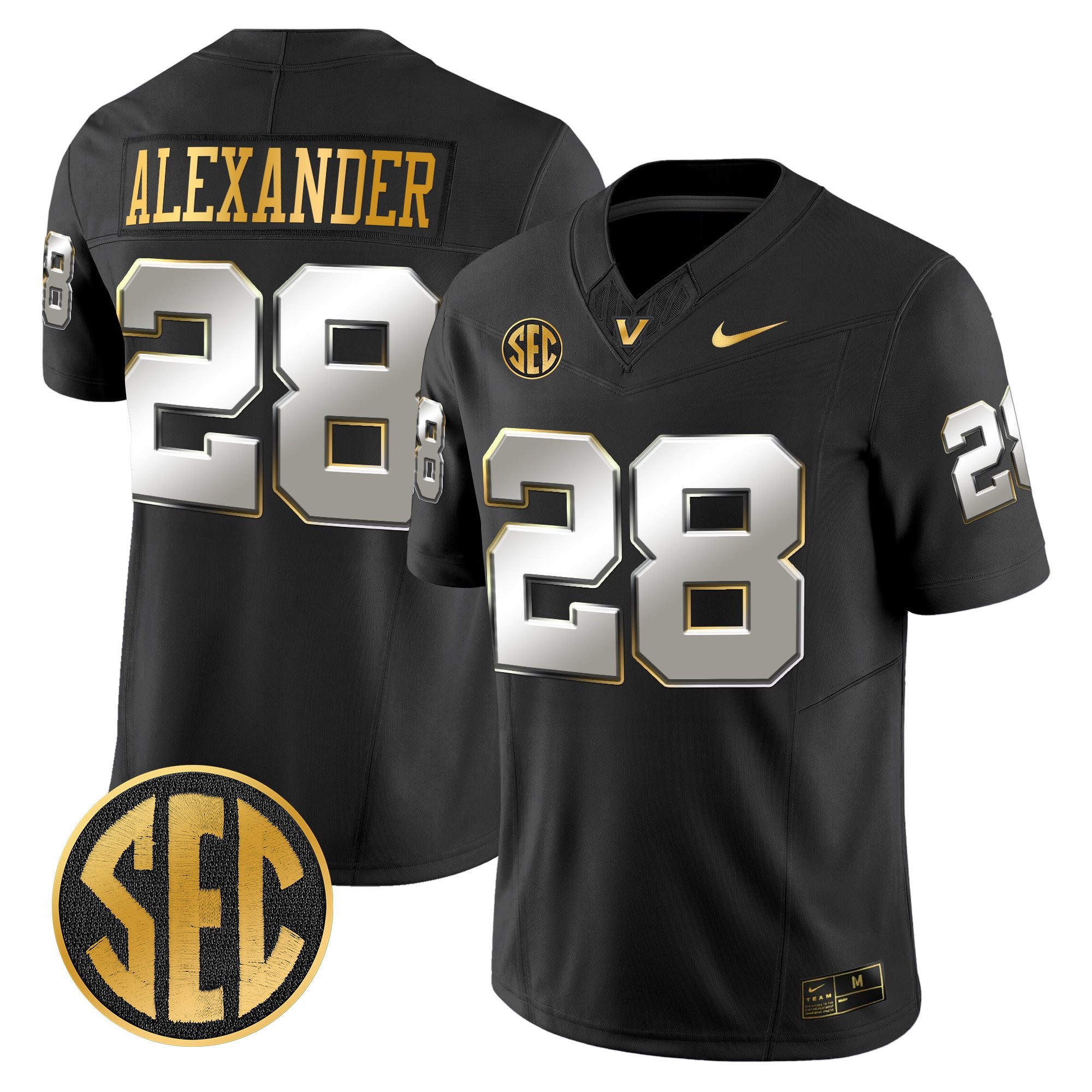 Men's Vanderbilt Commodores 2025 Gold Vapor Limited Jersey - All Stitched