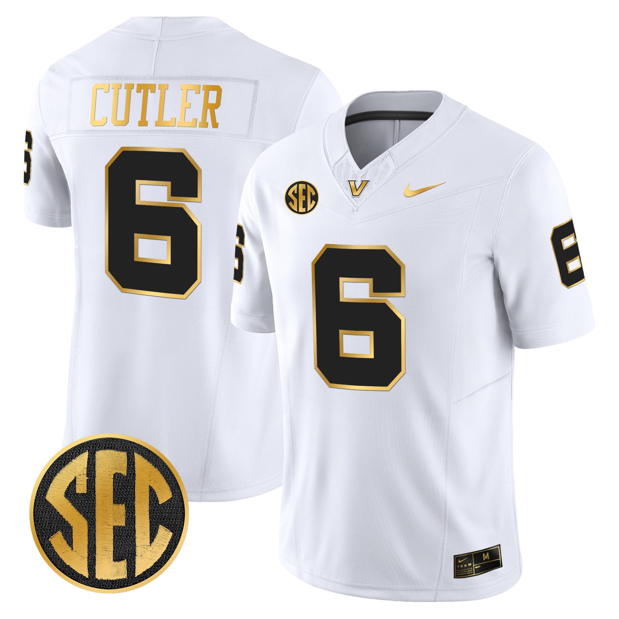 Men's Vanderbilt Commodores 2025 Gold Vapor Limited Jersey - All Stitched