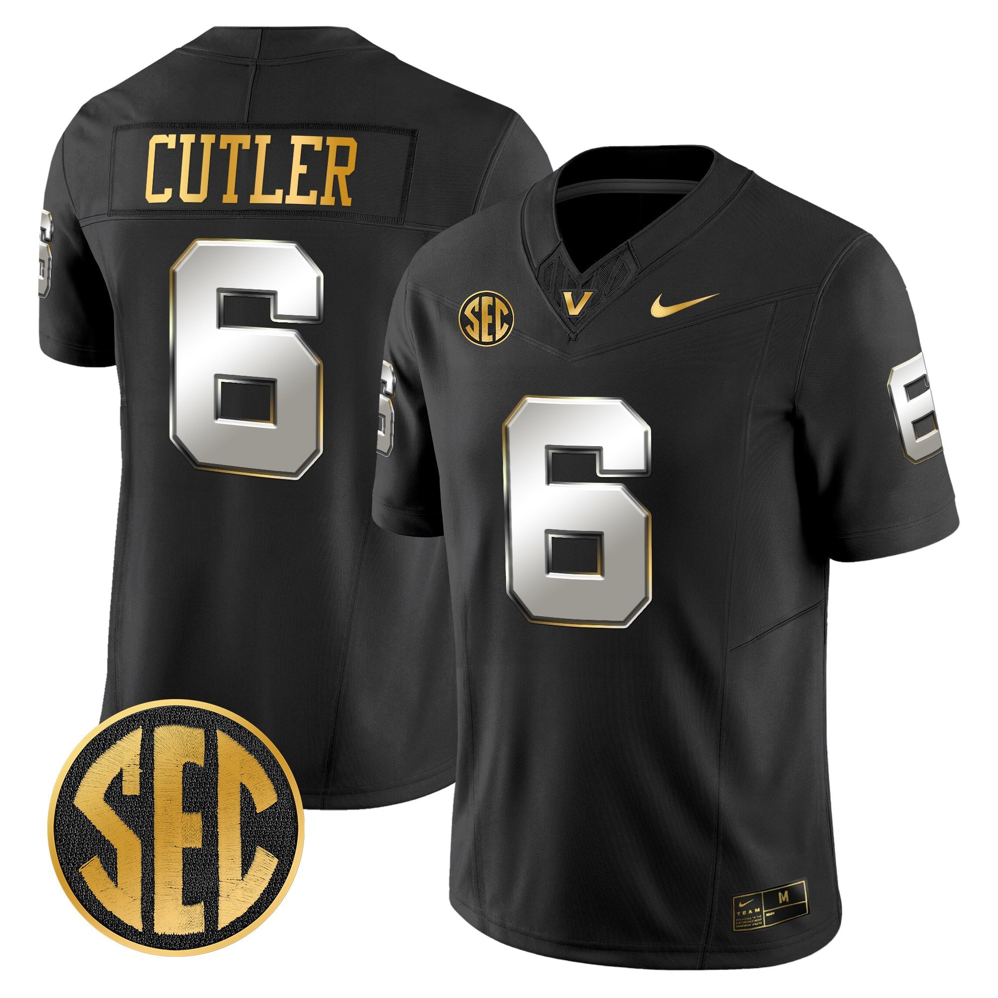 Men's Vanderbilt Commodores 2025 Gold Vapor Limited Jersey - All Stitched