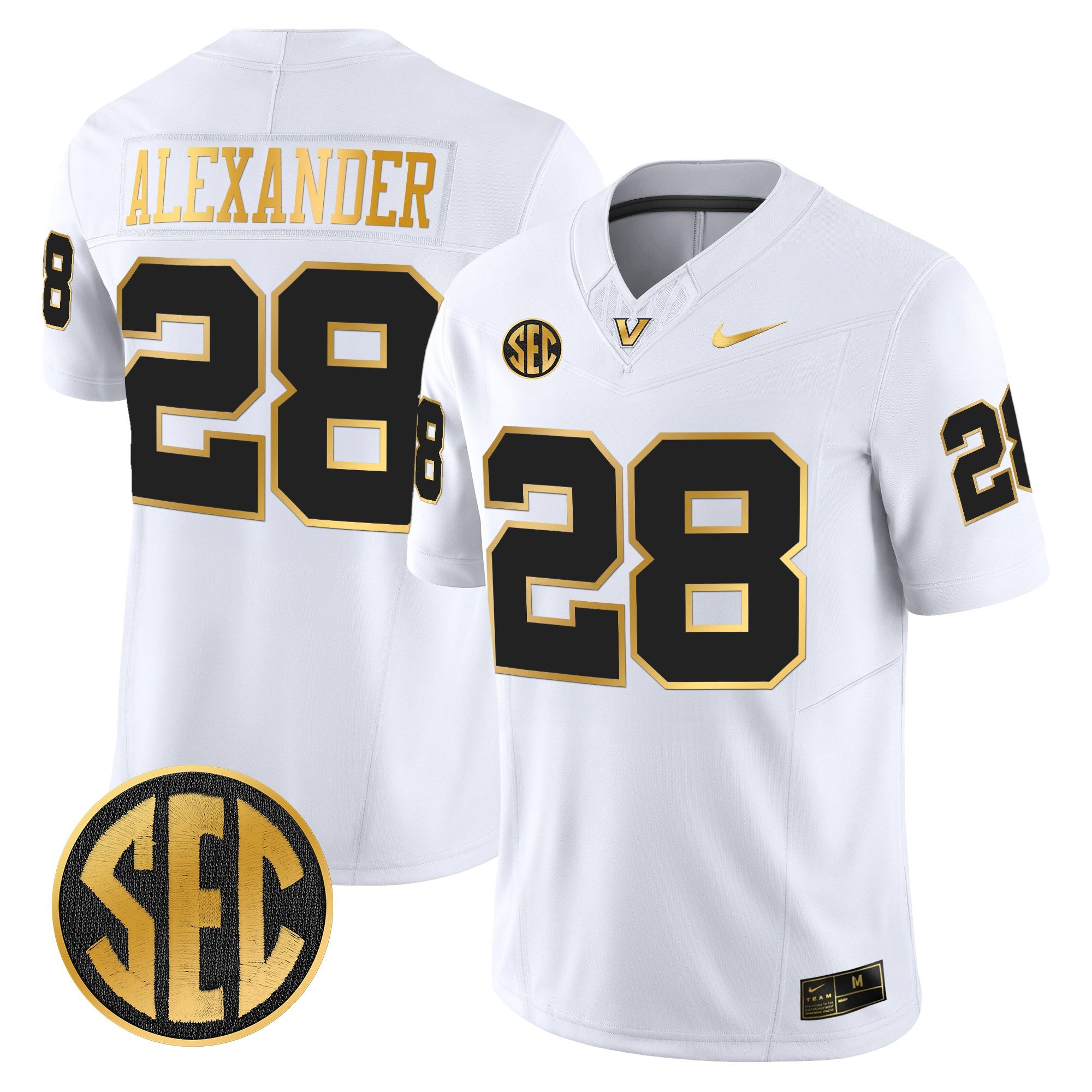 Men's Vanderbilt Commodores 2025 Gold Vapor Limited Jersey - All Stitched
